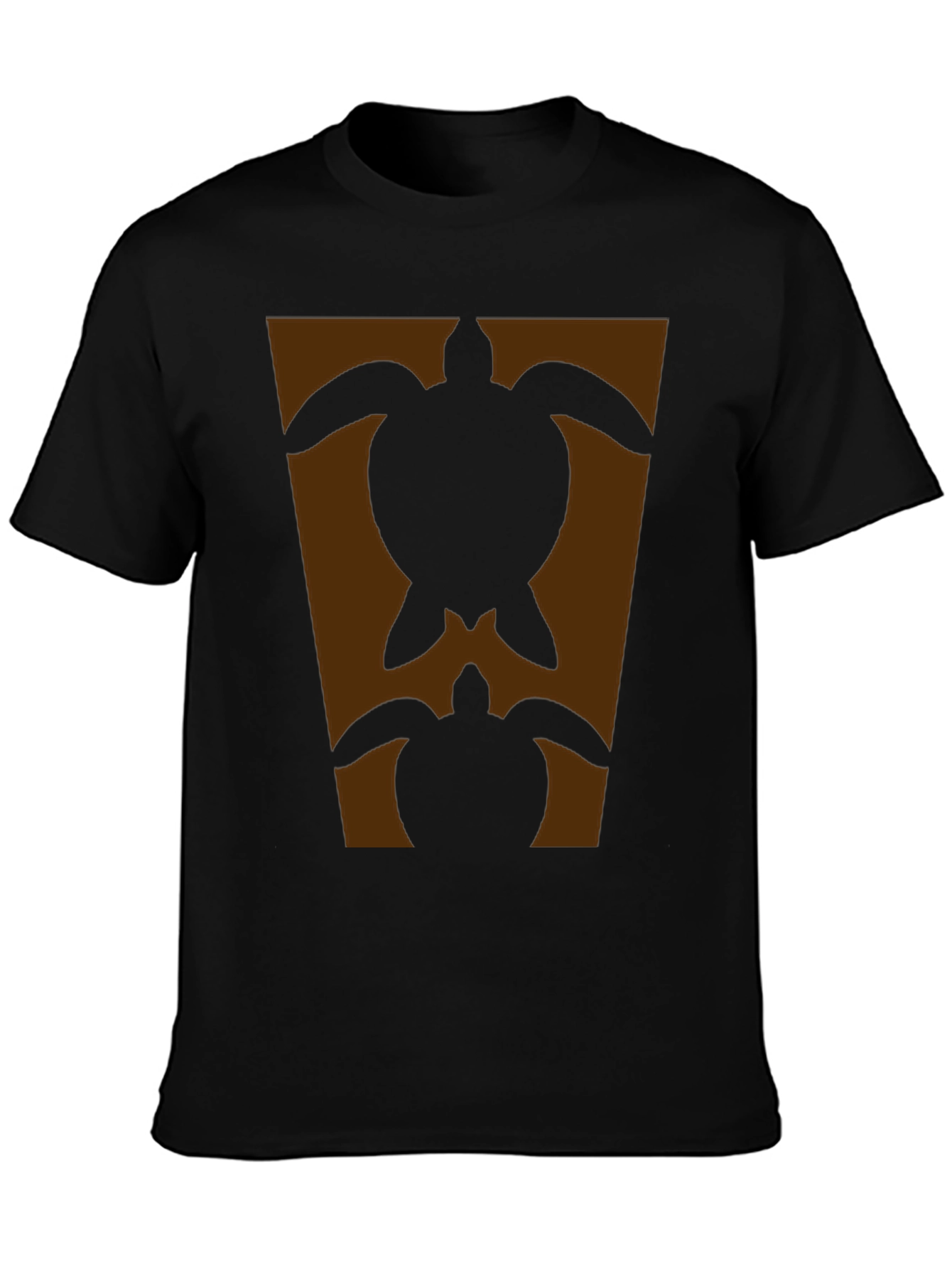 Turtle Silhouette Graphic Tee - Black