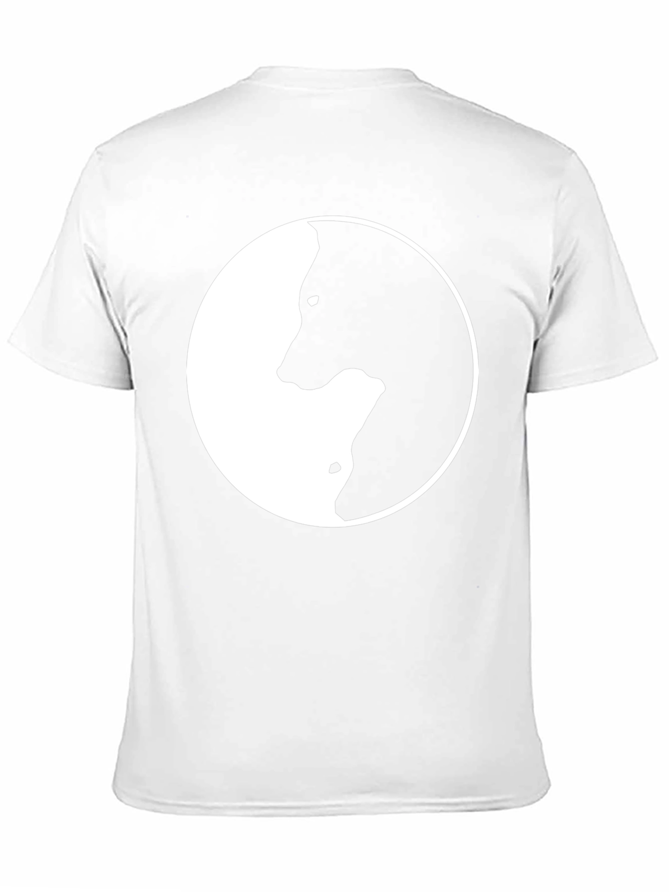 Yin Yang Wolf Graphic T-Shirt - Stylish Black Tee