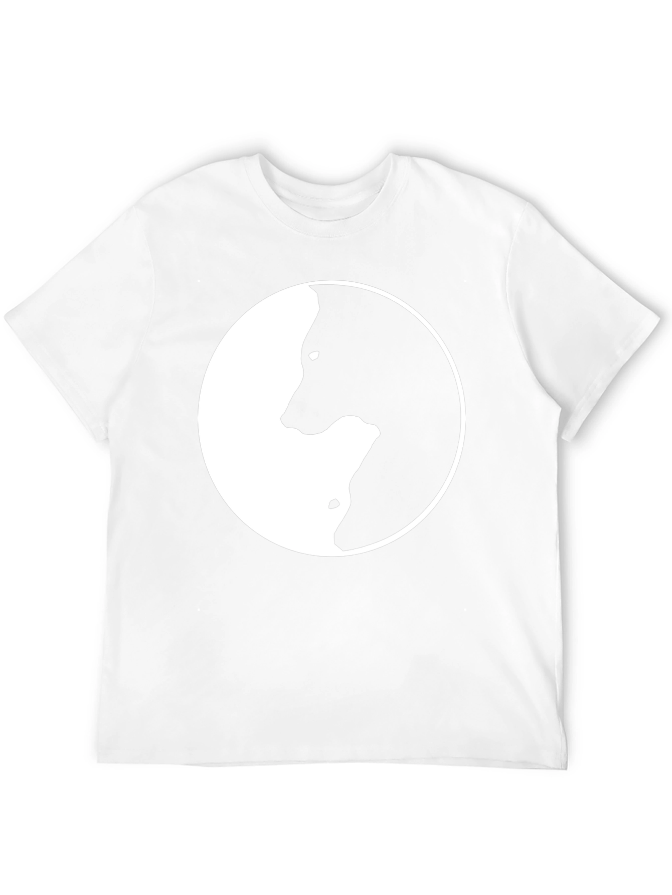 Yin Yang Wolf Graphic T-Shirt - Stylish Black Tee