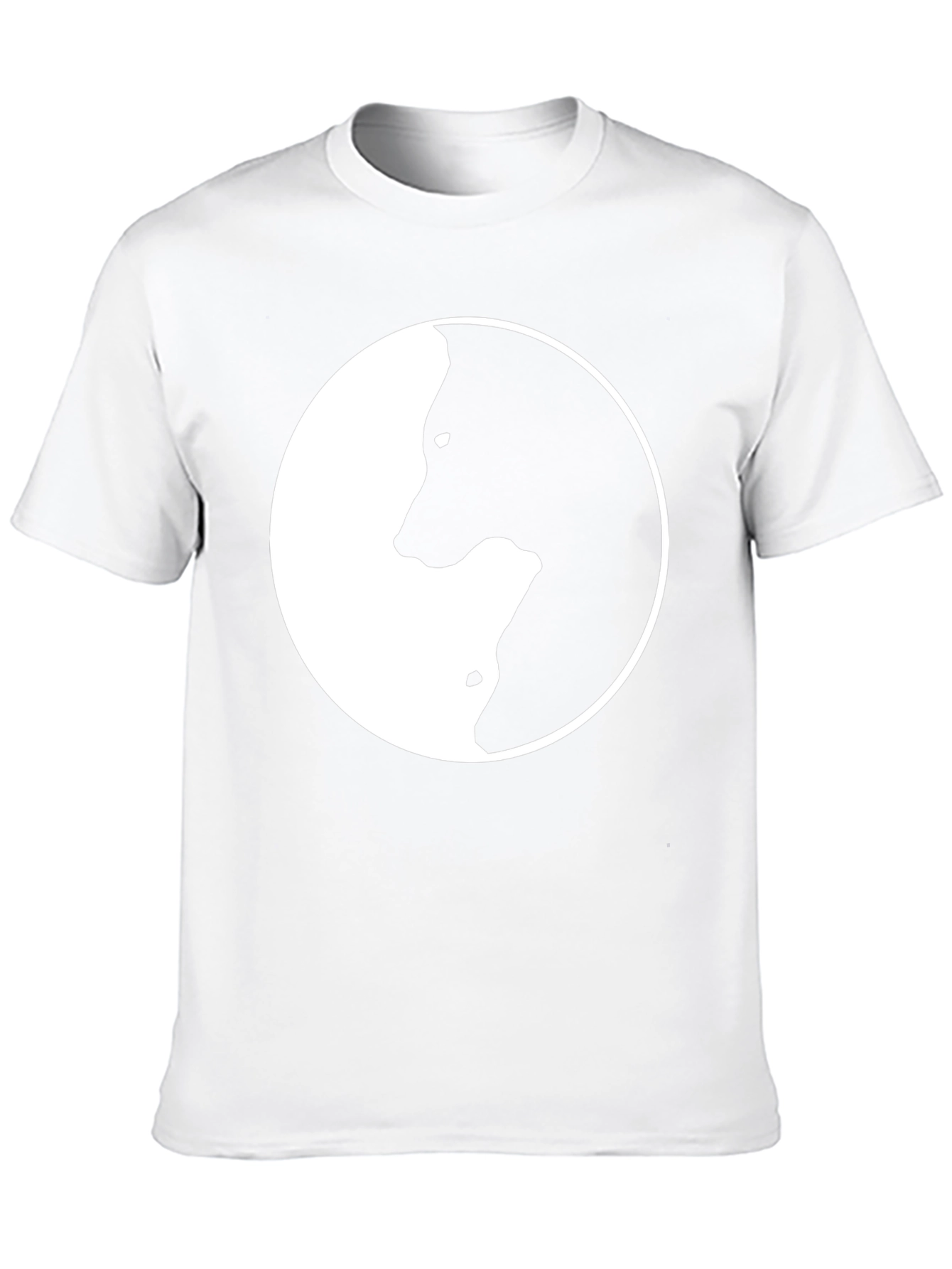 Yin Yang Wolf Graphic T-Shirt - Stylish Black Tee