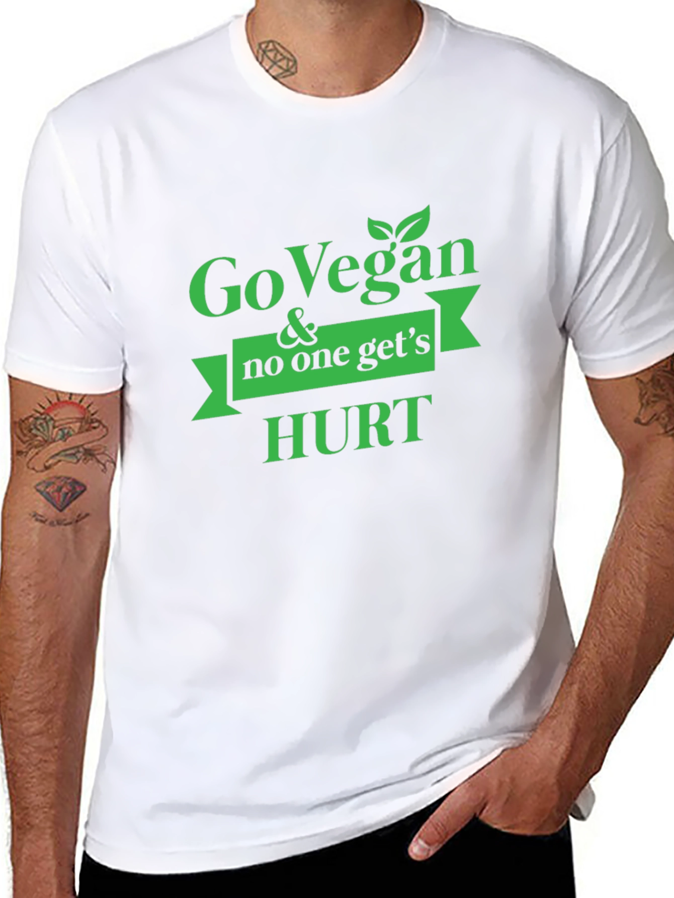 Go Vegan & No One Gets Hurt Graphic Tee