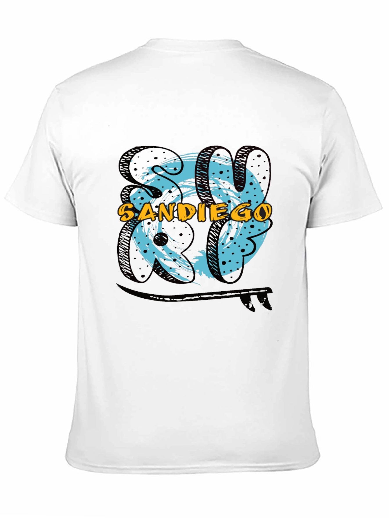 San Diego Graphic Print Black T-Shirt