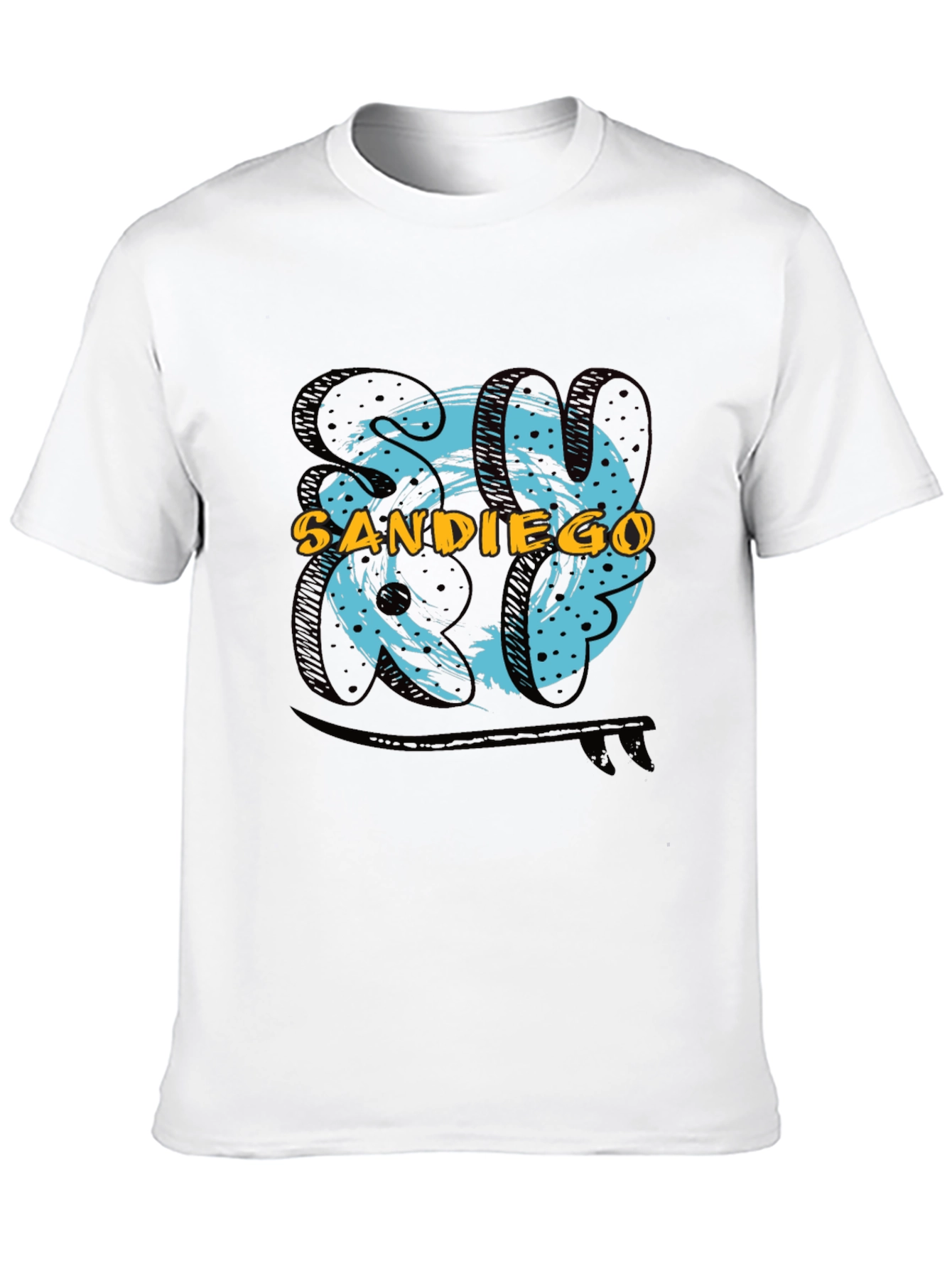 San Diego Graphic Print Black T-Shirt