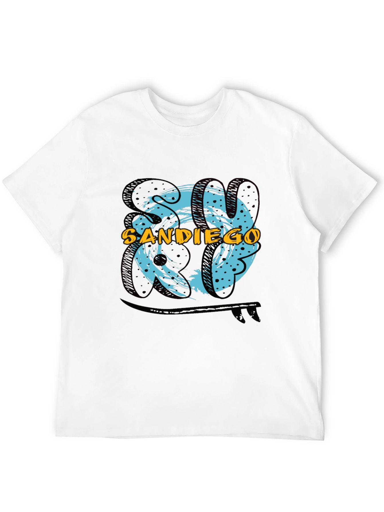 San Diego Graphic Print Black T-Shirt