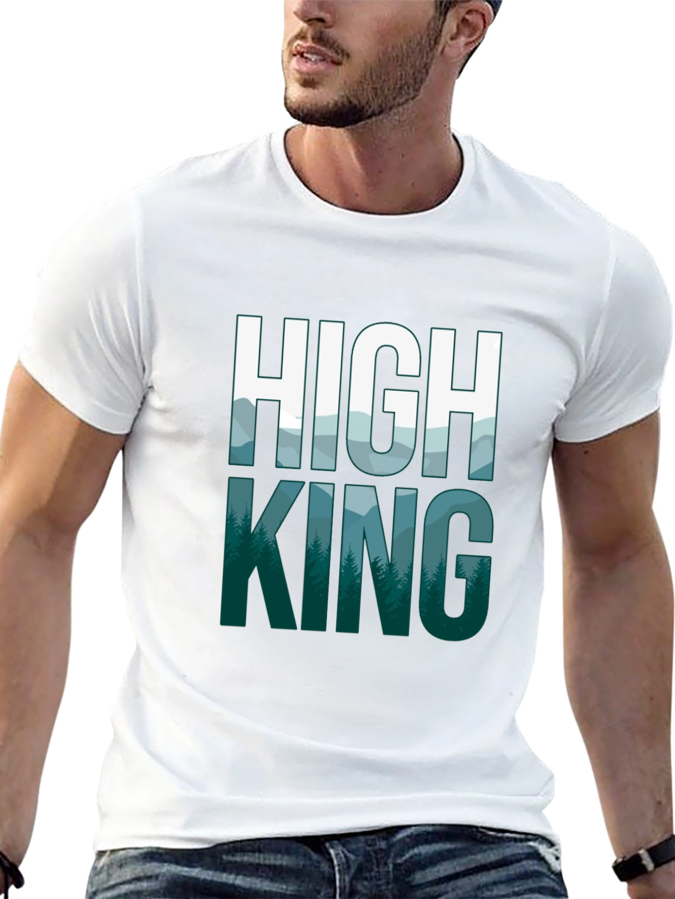 High King Mountain Graphic Tee - Hiking Adventure Shirt