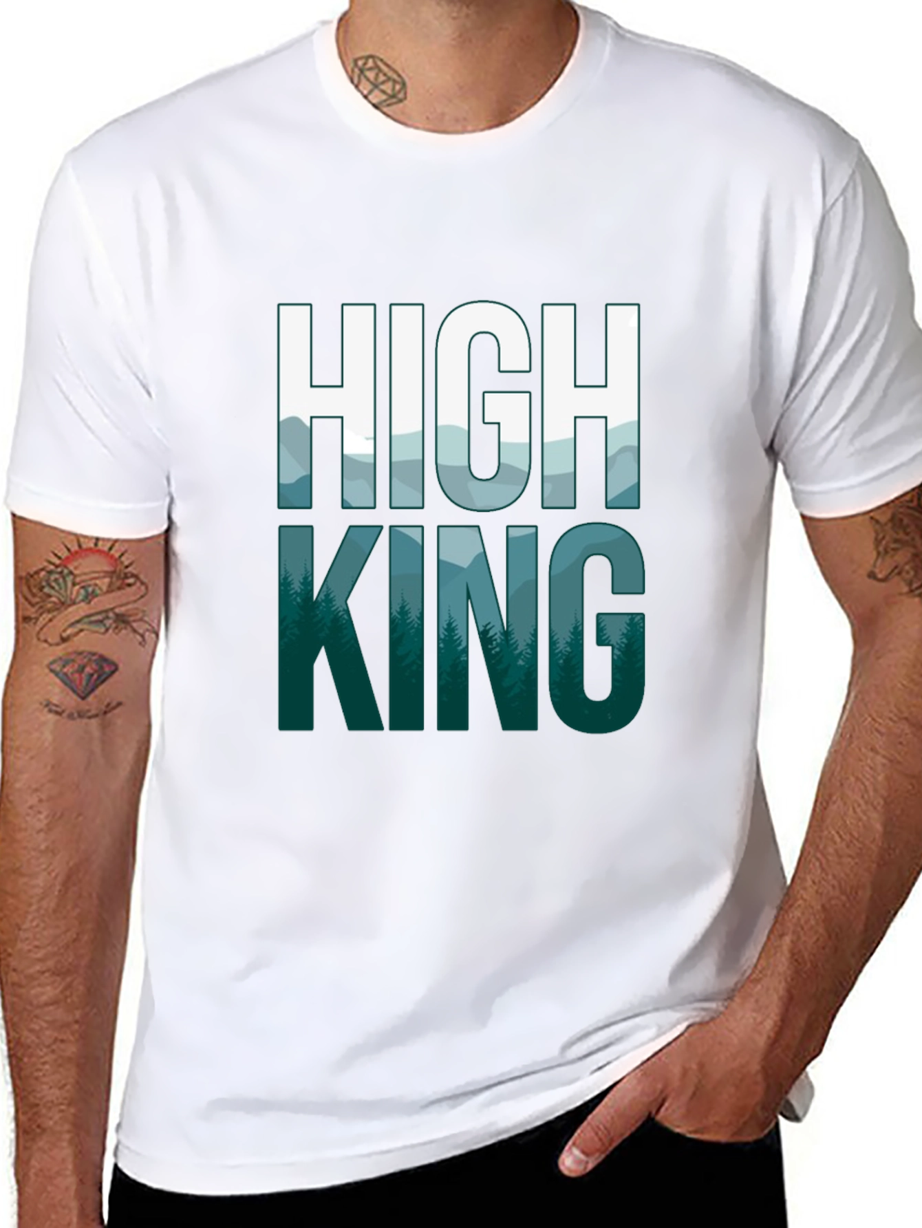 High King Mountain Graphic Tee - Hiking Adventure Shirt