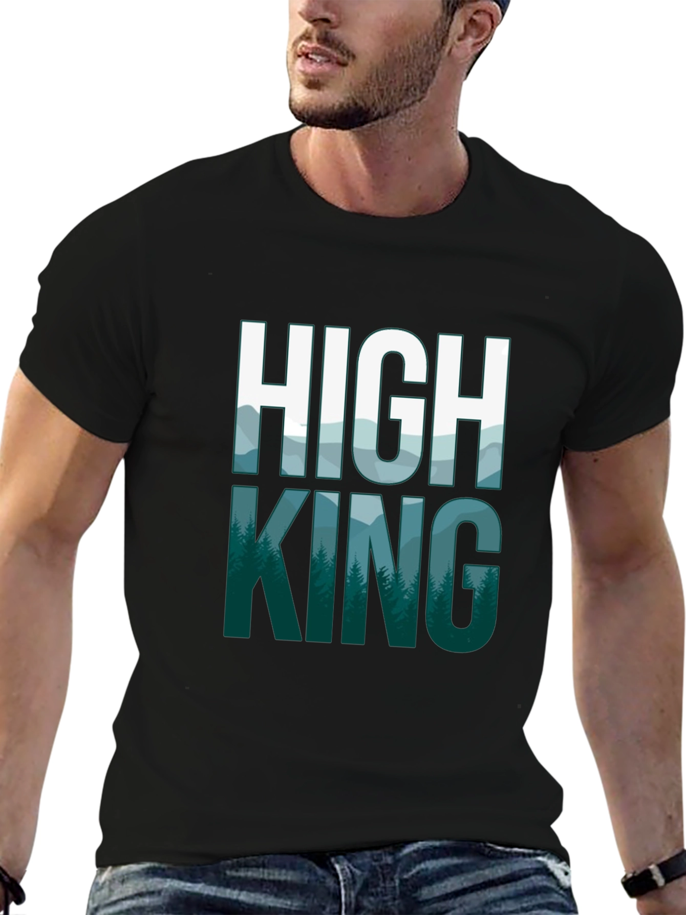 High King Mountain Graphic Tee - Hiking Adventure Shirt