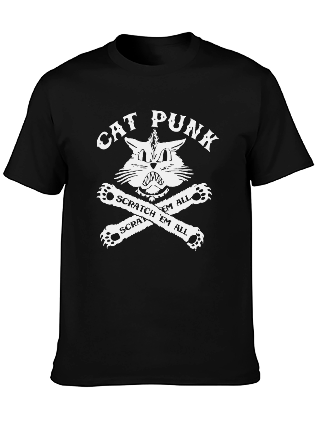 Cat Punk T-Shirt - Scratch Em All!