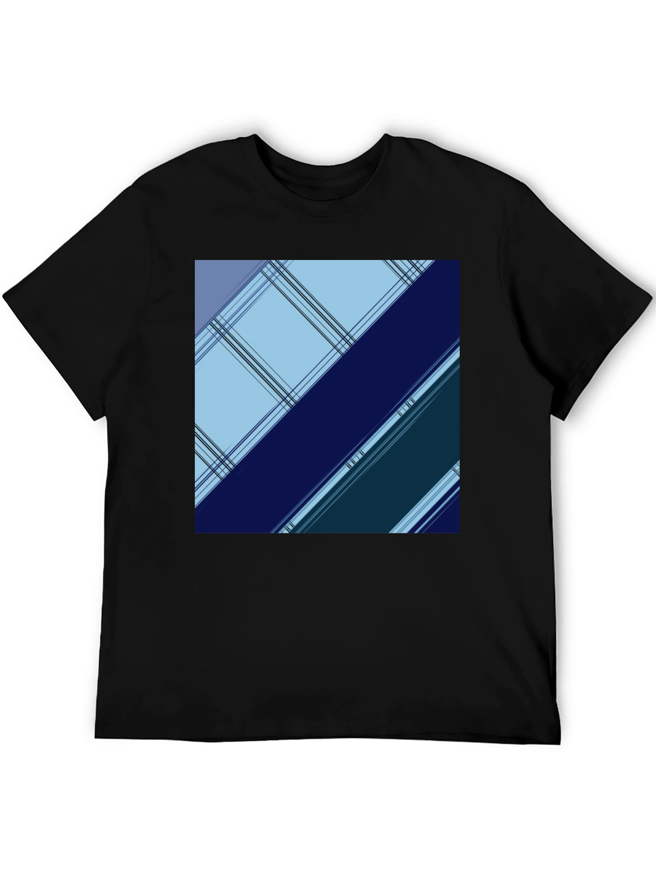 Geometric Plaid Mens Tee