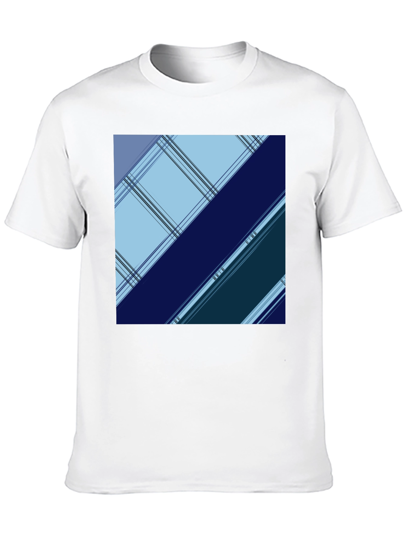 Geometric Plaid Mens Tee