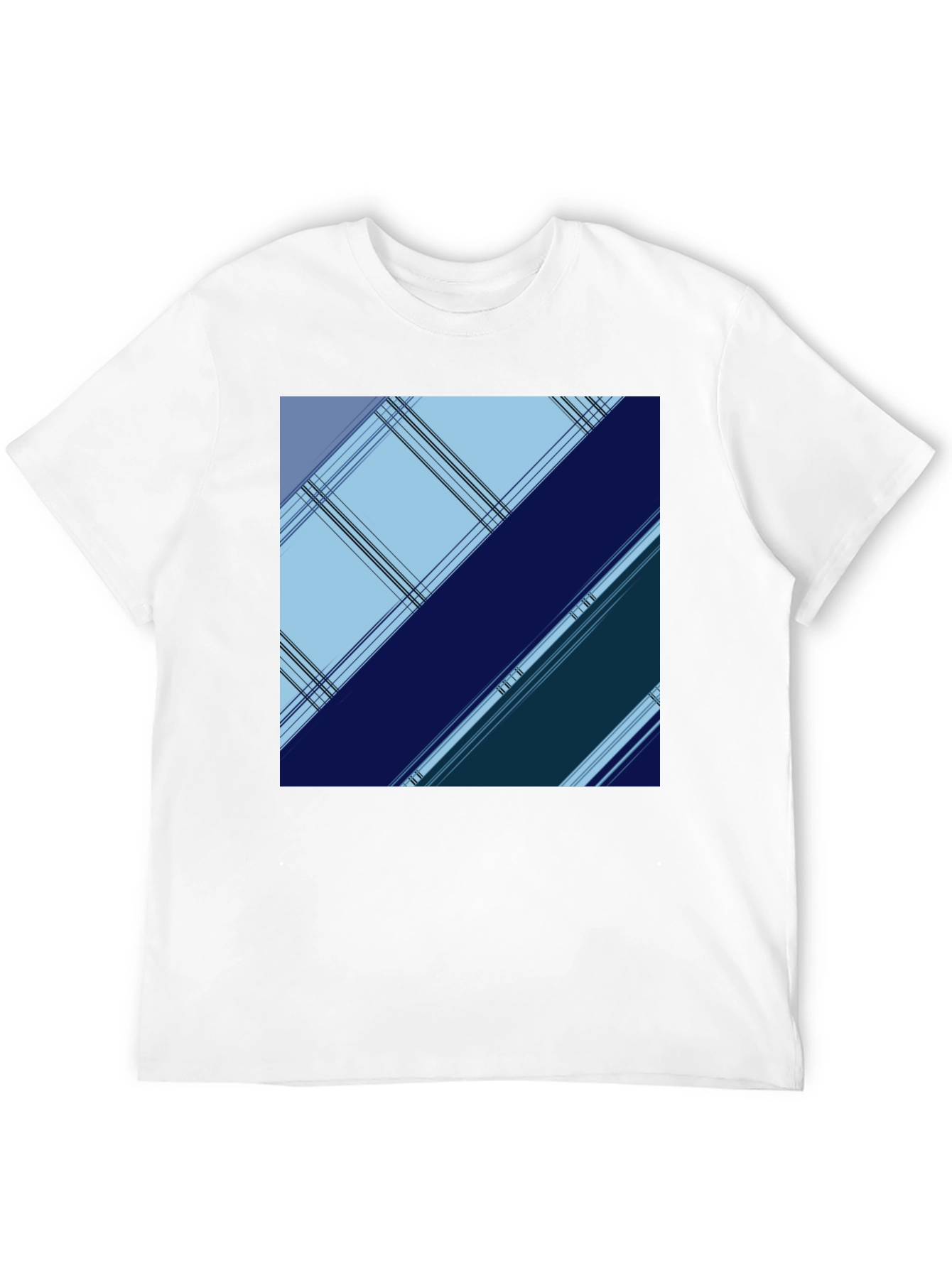 Geometric Plaid Mens Tee