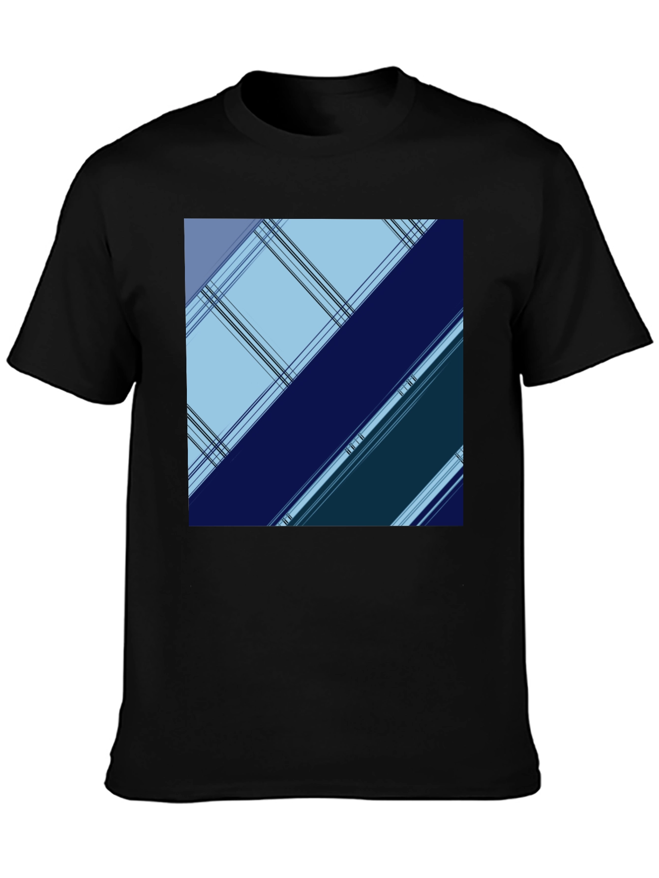 Geometric Plaid Mens Tee