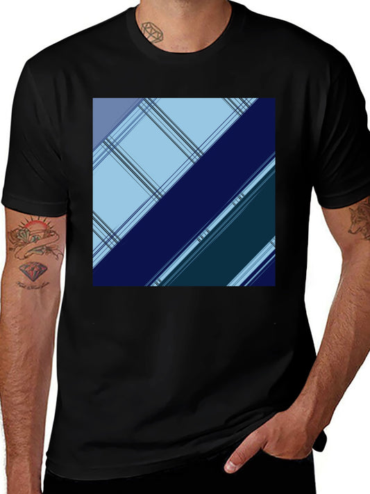 Geometric Plaid Mens Tee