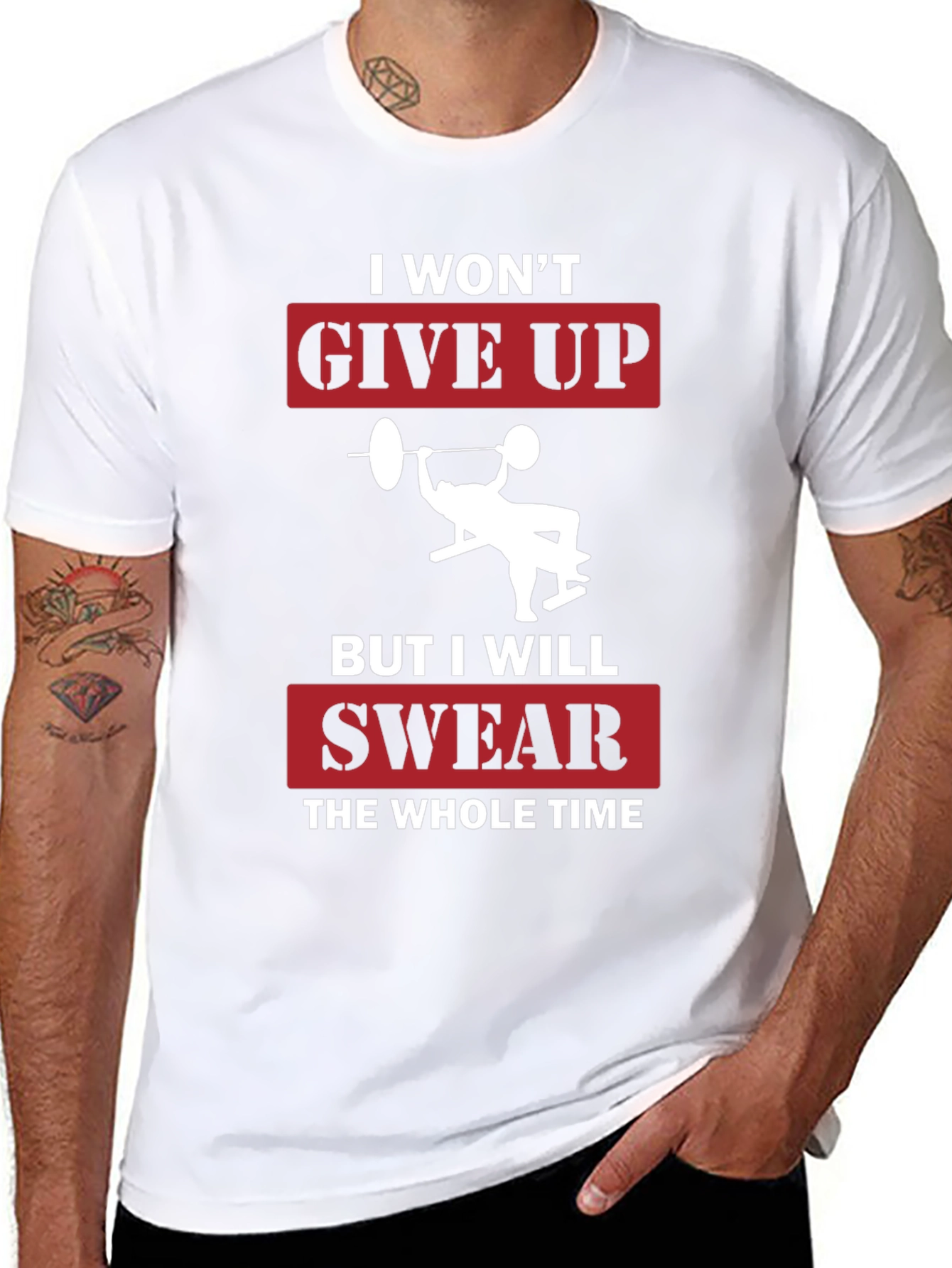 I Wont Give Up Funny Gym T-Shirt