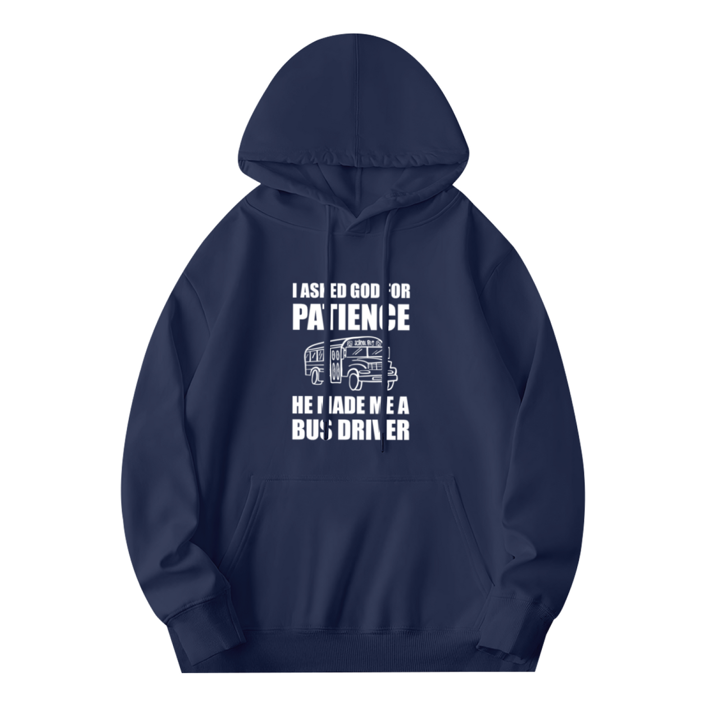 Bus Driver Prayer Slogan Navy Hoodie
