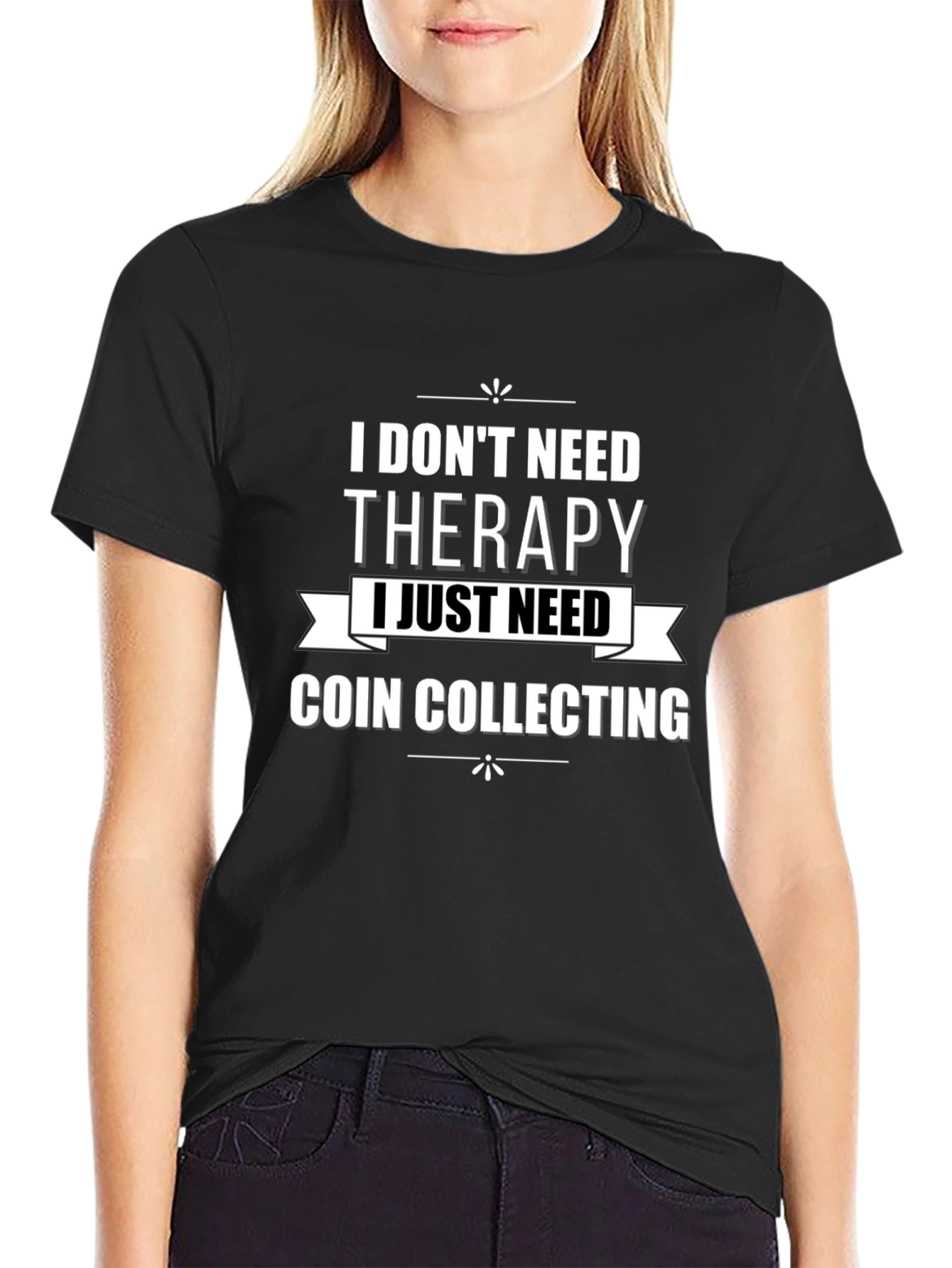 Coin Collecting Therapy T-Shirt - Black