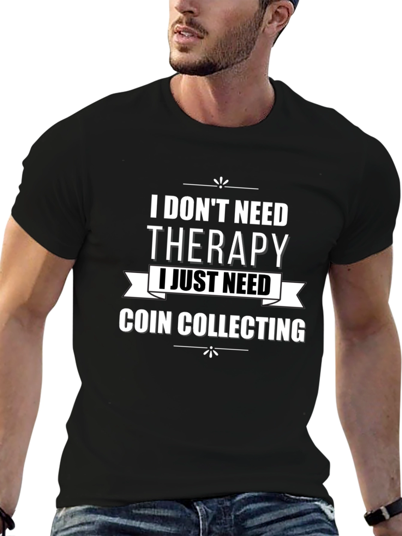 Coin Collecting Therapy T-Shirt - Black