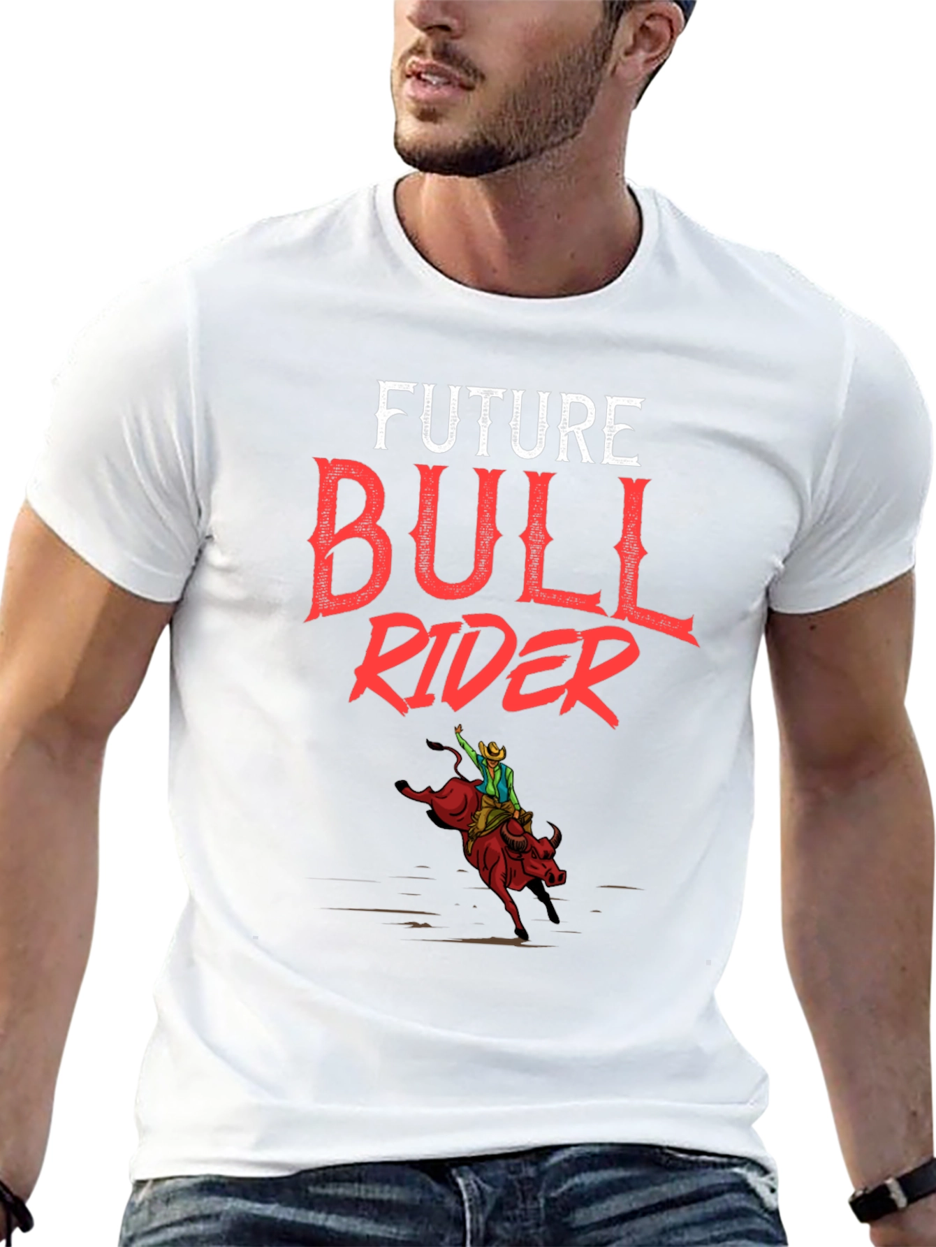 Future Bull Rider Graphic T-Shirt - Black