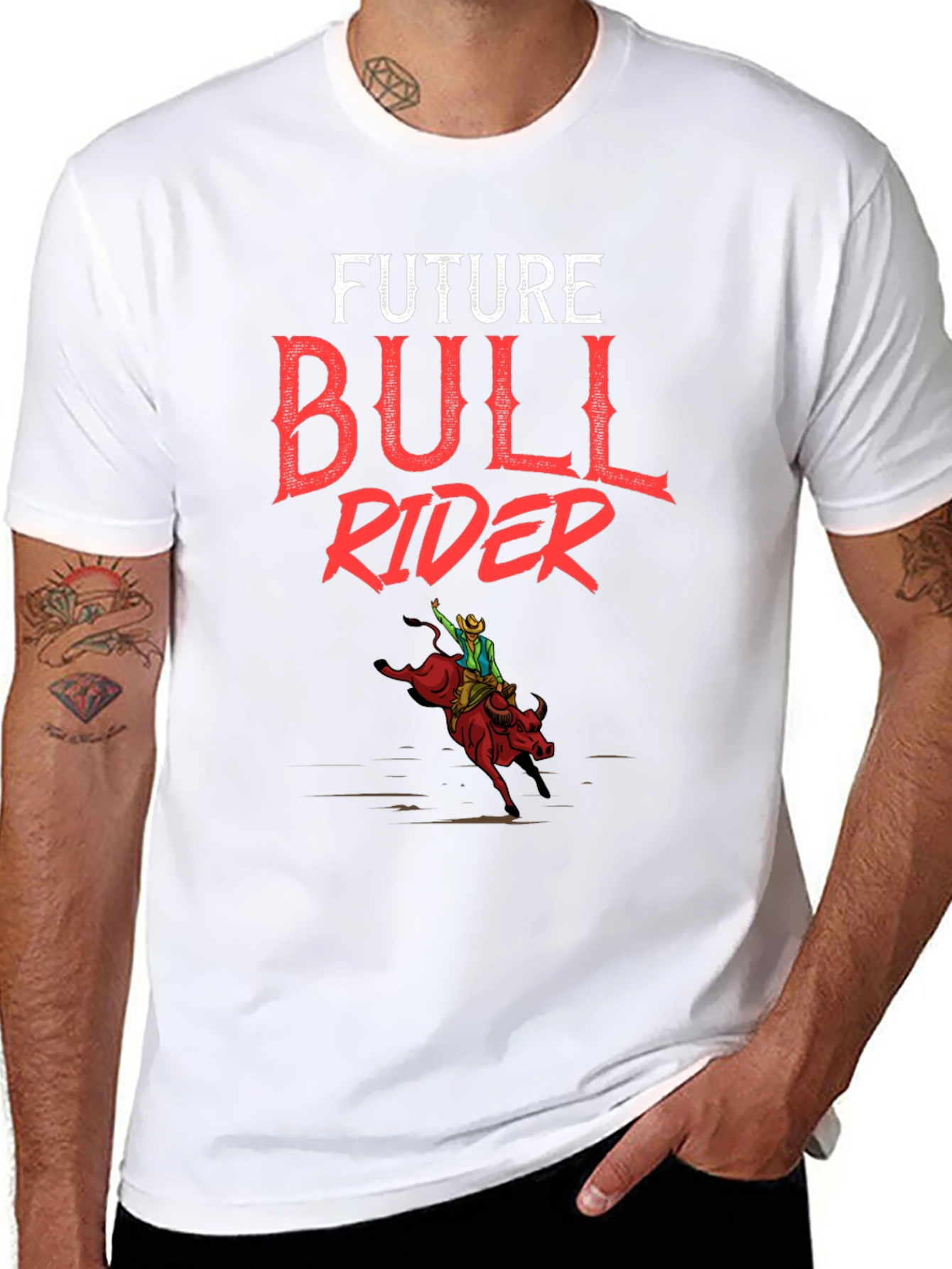 Future Bull Rider Graphic T-Shirt - Black