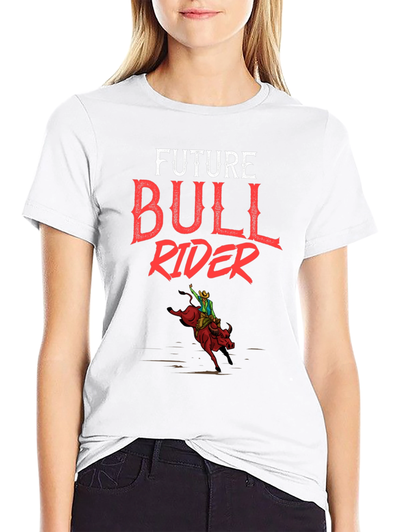 Future Bull Rider Graphic T-Shirt - Black