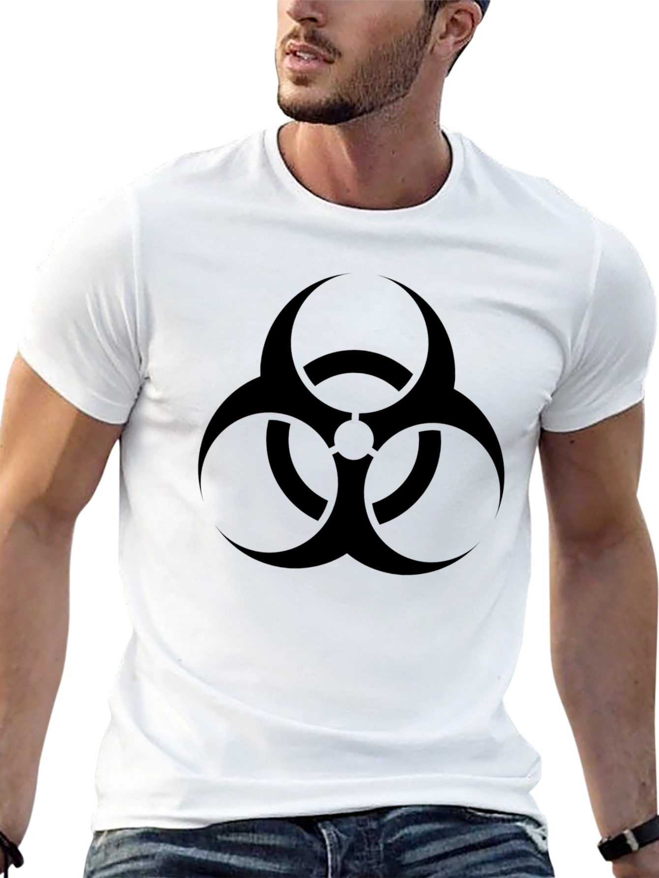 Biohazard Symbol Graphic Black T-Shirt