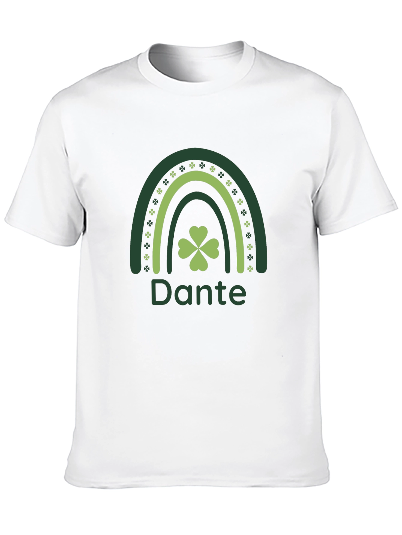 St. Patricks Day Dante Rainbow Clover T-Shirt