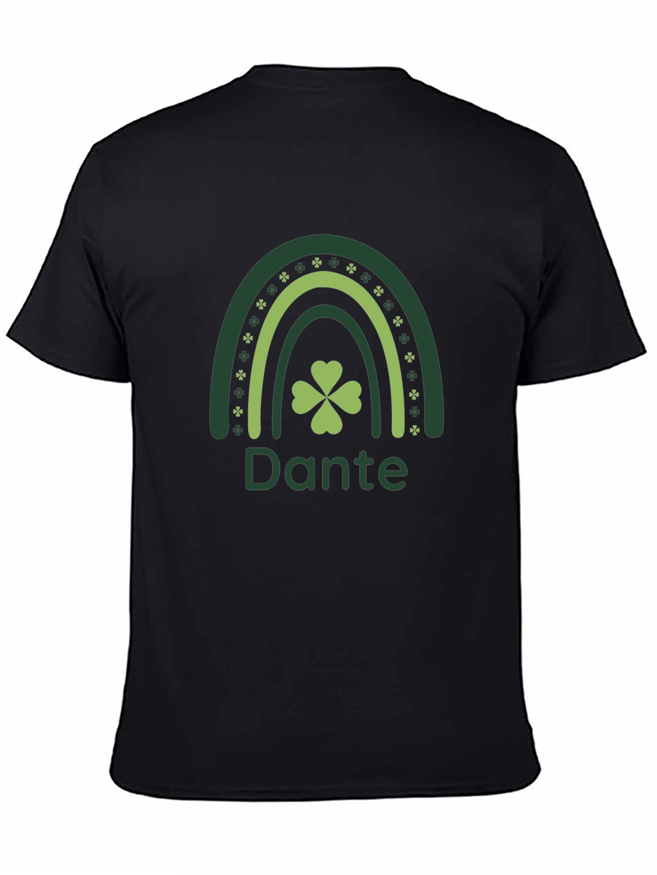 St. Patricks Day Dante Rainbow Clover T-Shirt