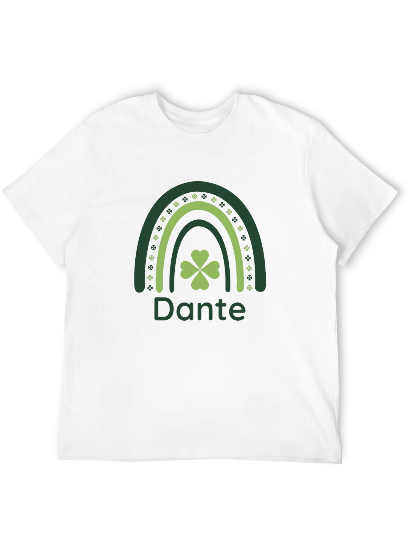 St. Patricks Day Dante Rainbow Clover T-Shirt
