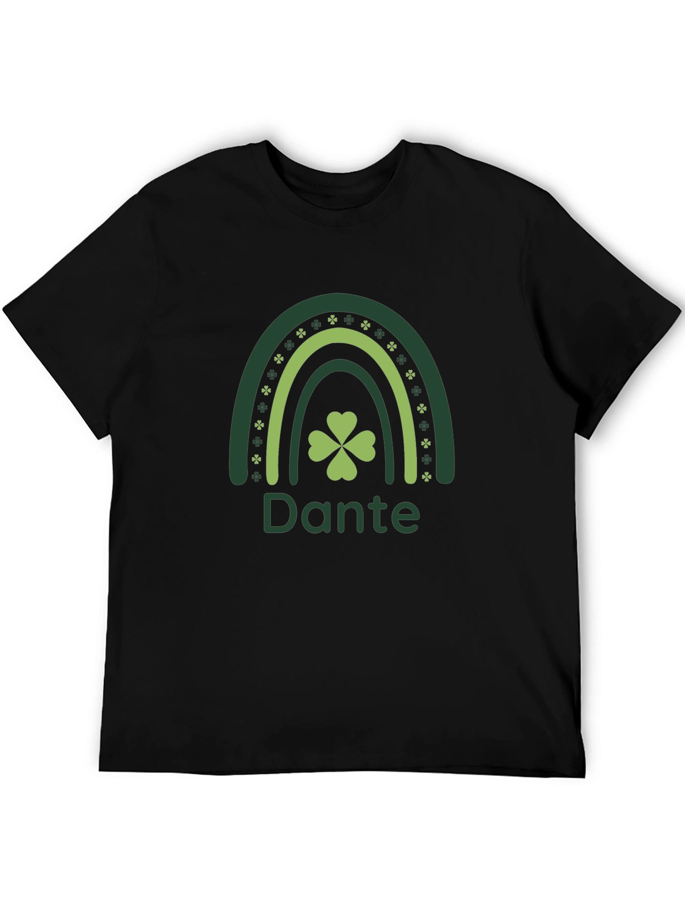 St. Patricks Day Dante Rainbow Clover T-Shirt