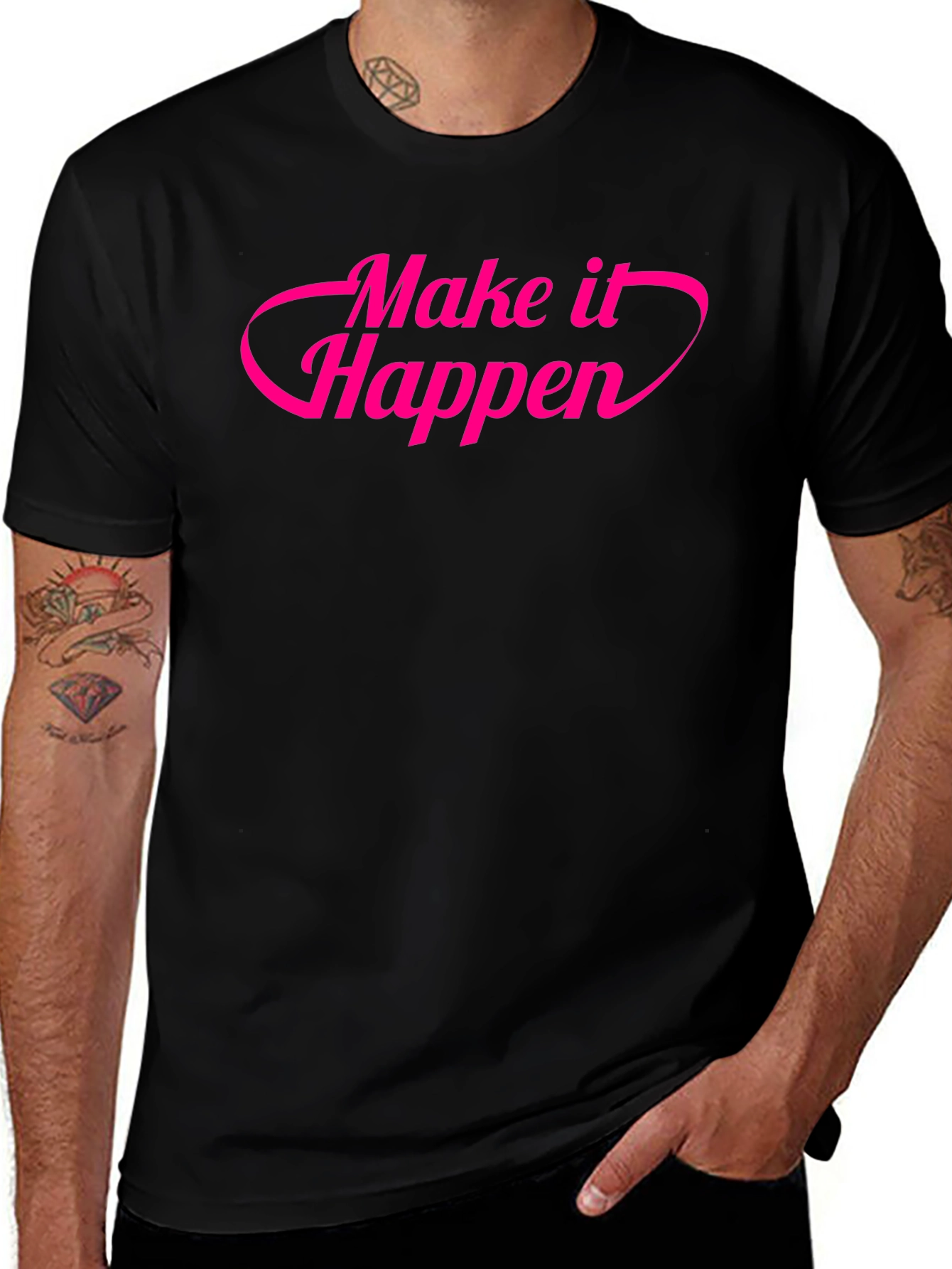 Make It Happen Graphic Tee - Stylish Slogan Shirt