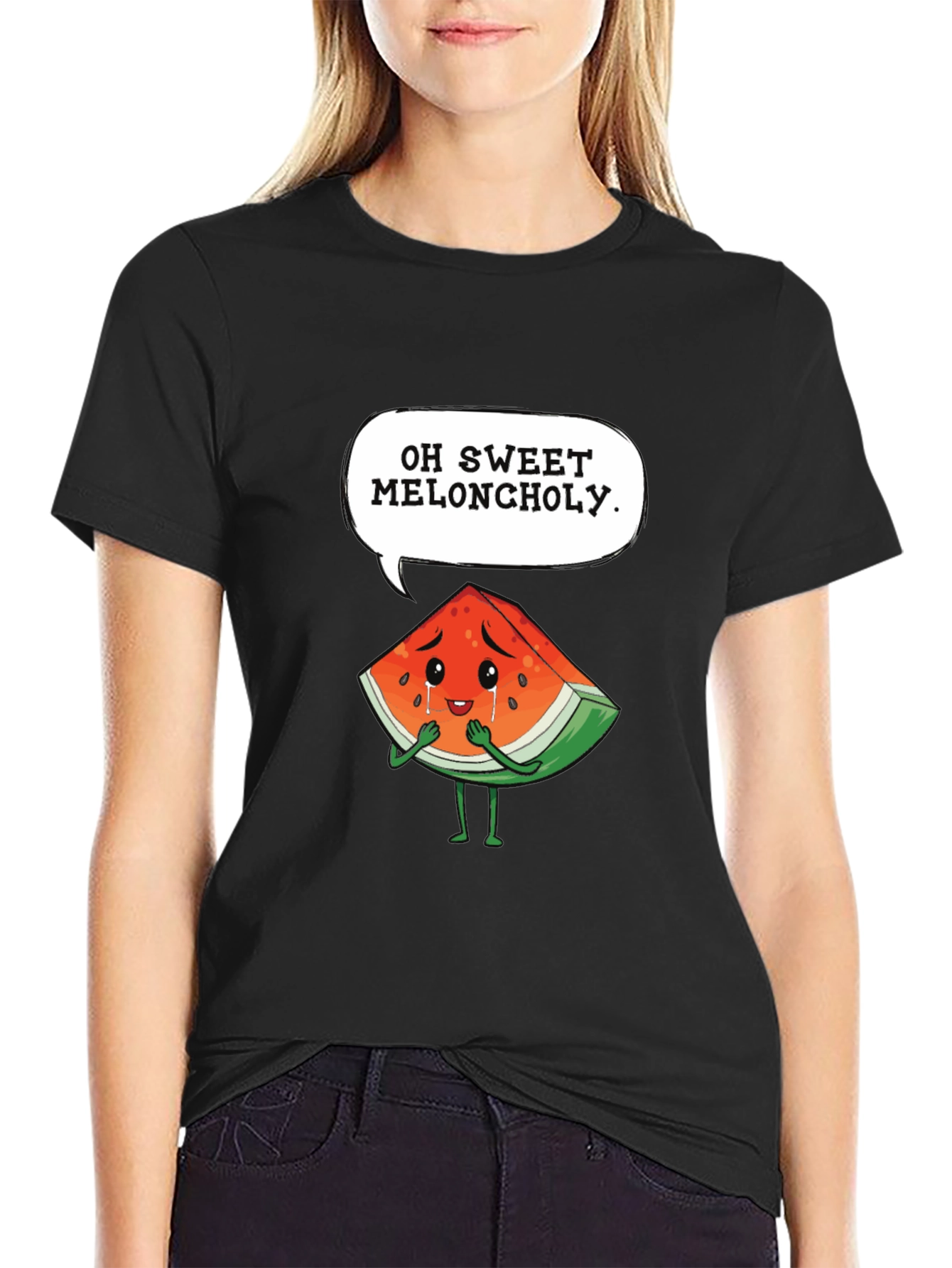 Oh Sweet Meloncholy T-Shirt - Funny Watermelon Graphic Tee