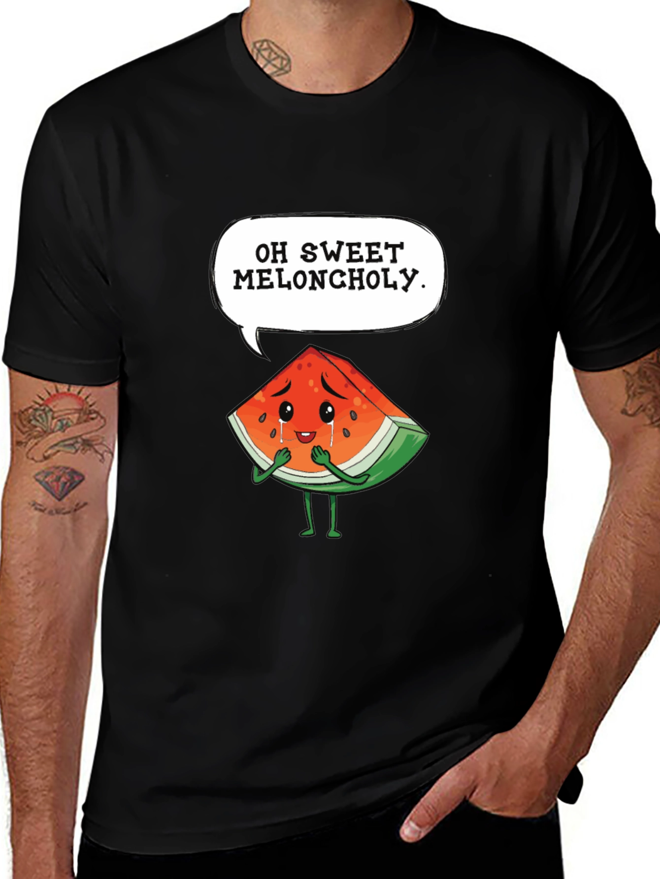 Oh Sweet Meloncholy T-Shirt - Funny Watermelon Graphic Tee