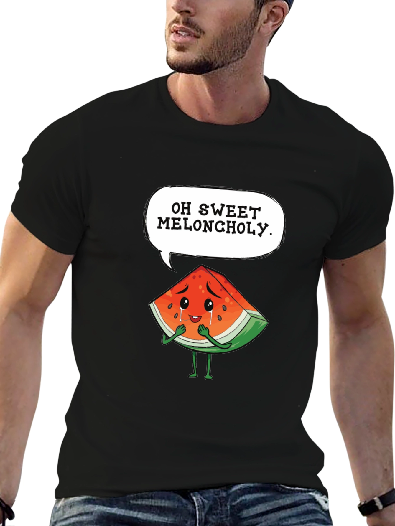 Oh Sweet Meloncholy T-Shirt - Funny Watermelon Graphic Tee