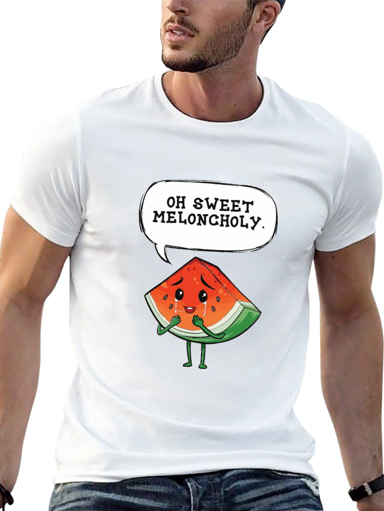 Oh Sweet Meloncholy T-Shirt - Funny Watermelon Graphic Tee