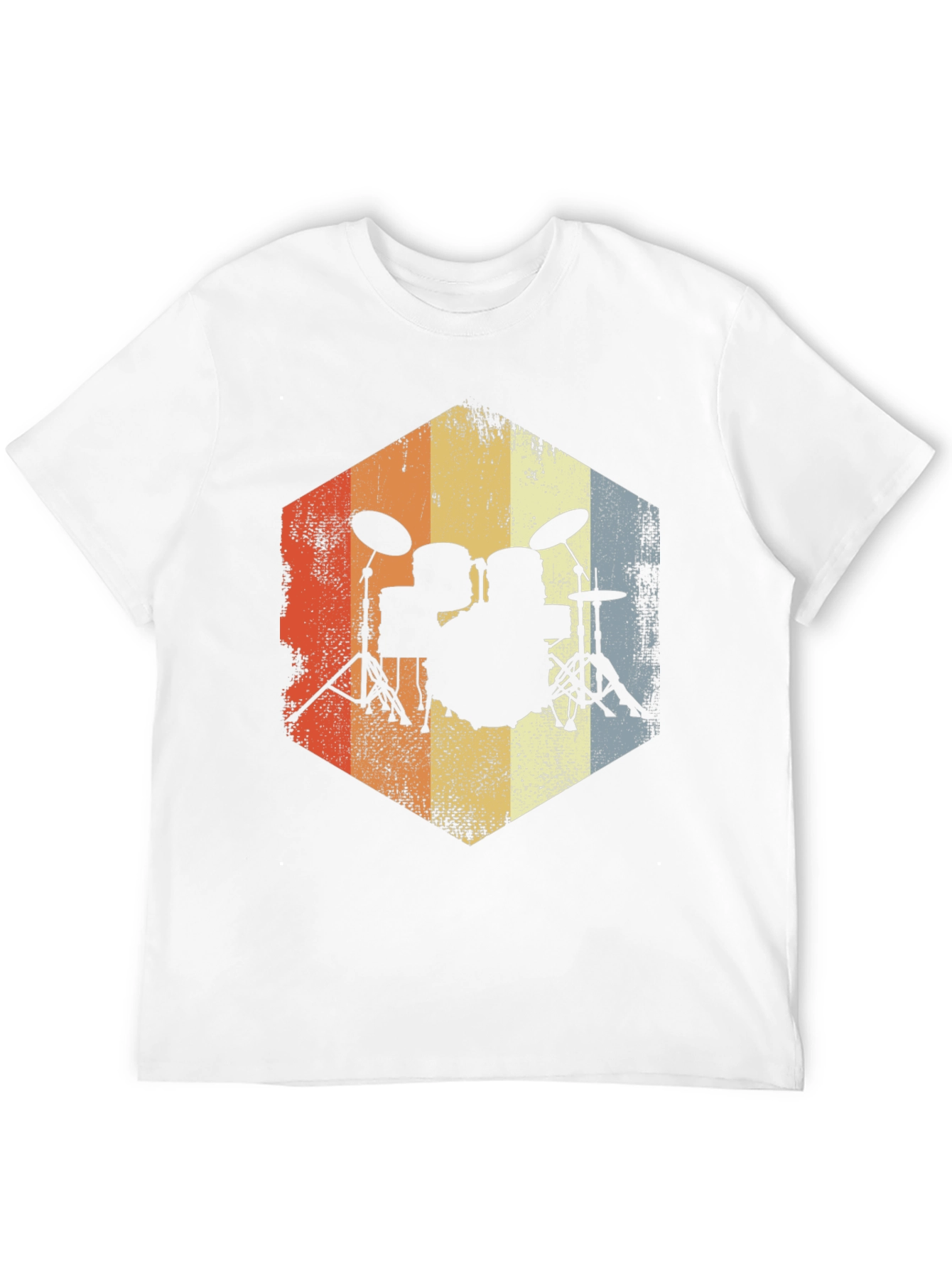 Retro Drum Set T-Shirt - Musician Tee