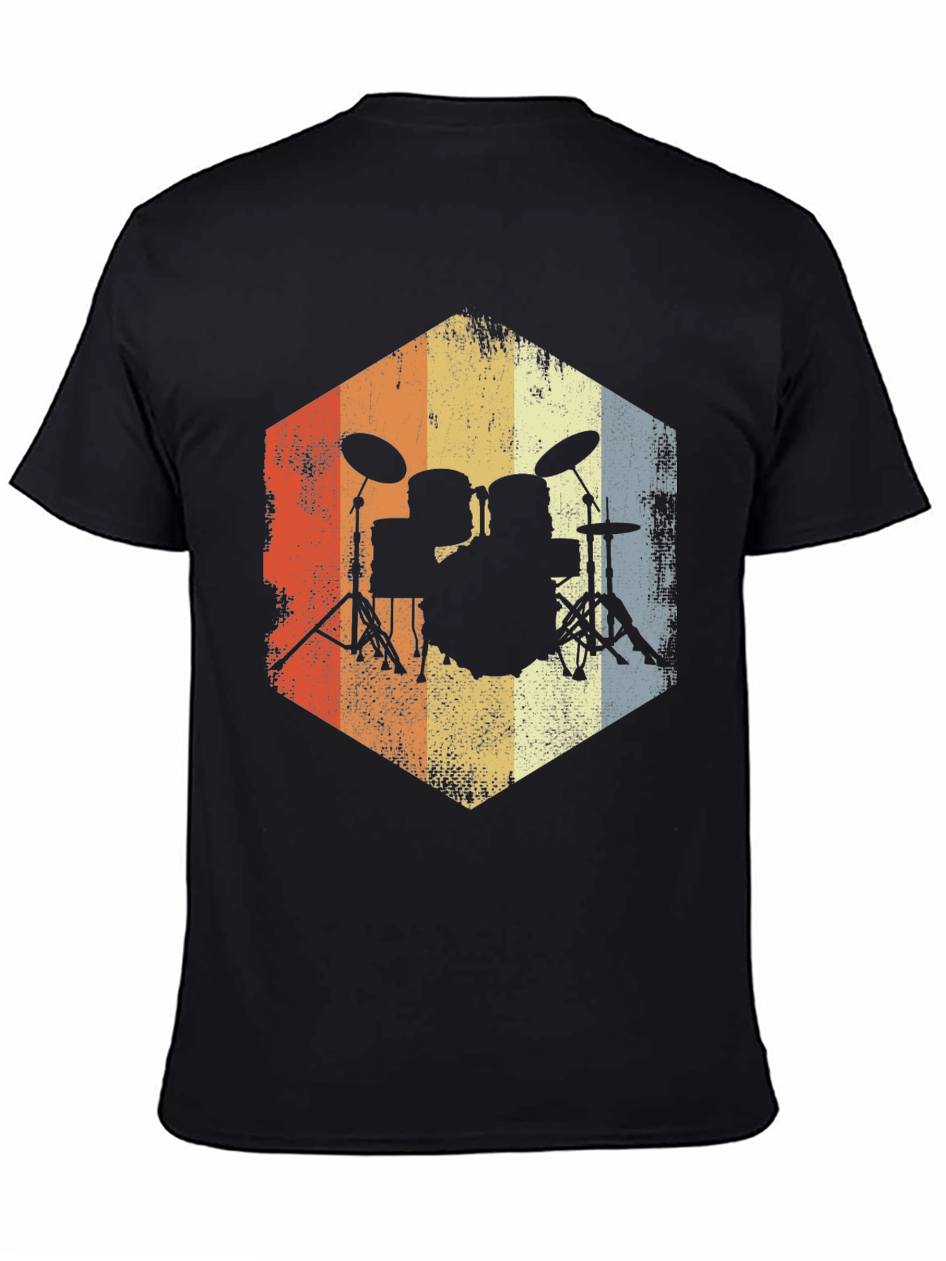 Retro Drum Set T-Shirt - Musician Tee