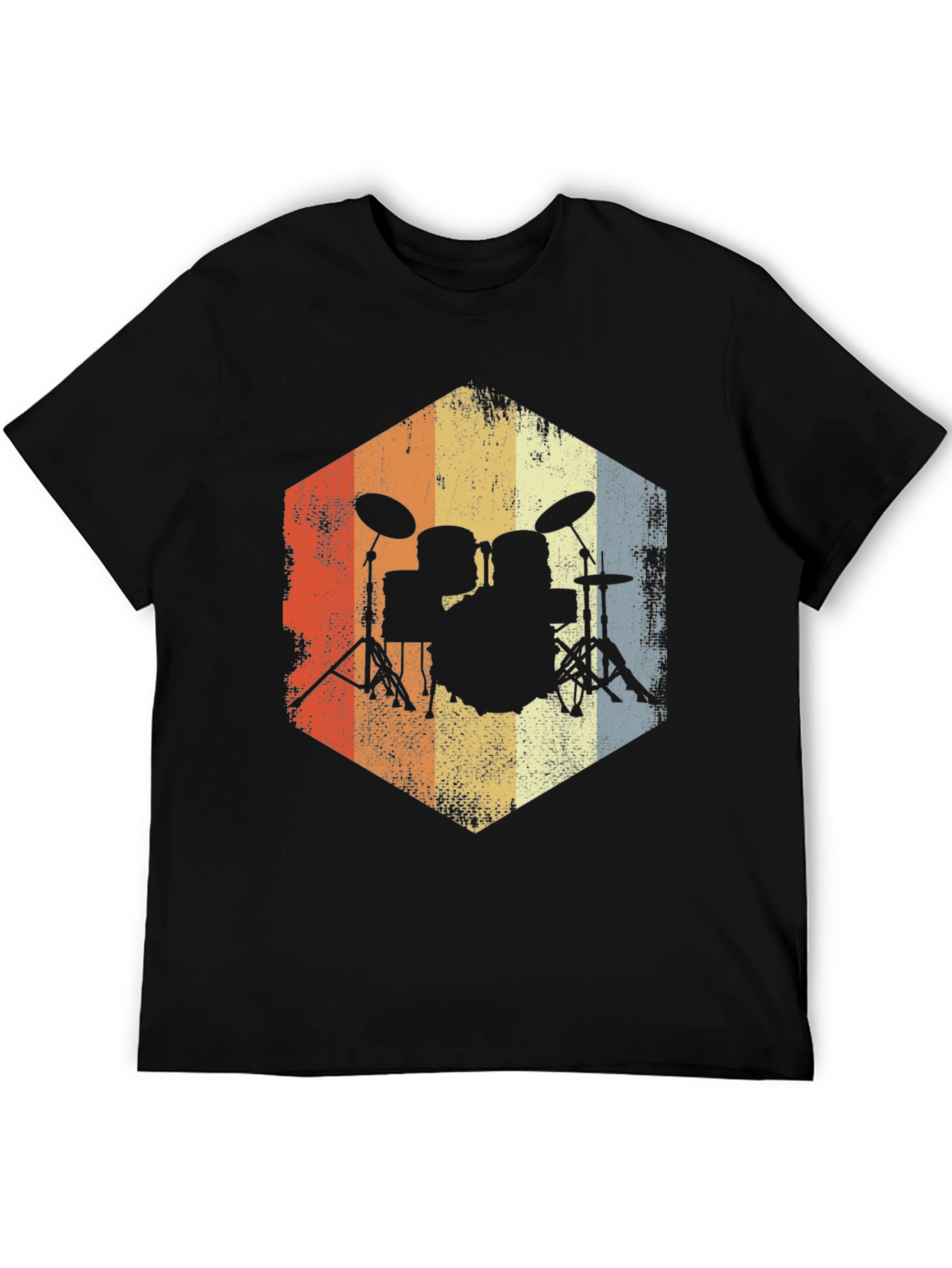Retro Drum Set T-Shirt - Musician Tee