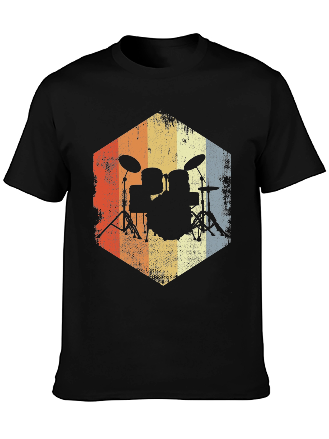 Retro Drum Set T-Shirt - Musician Tee