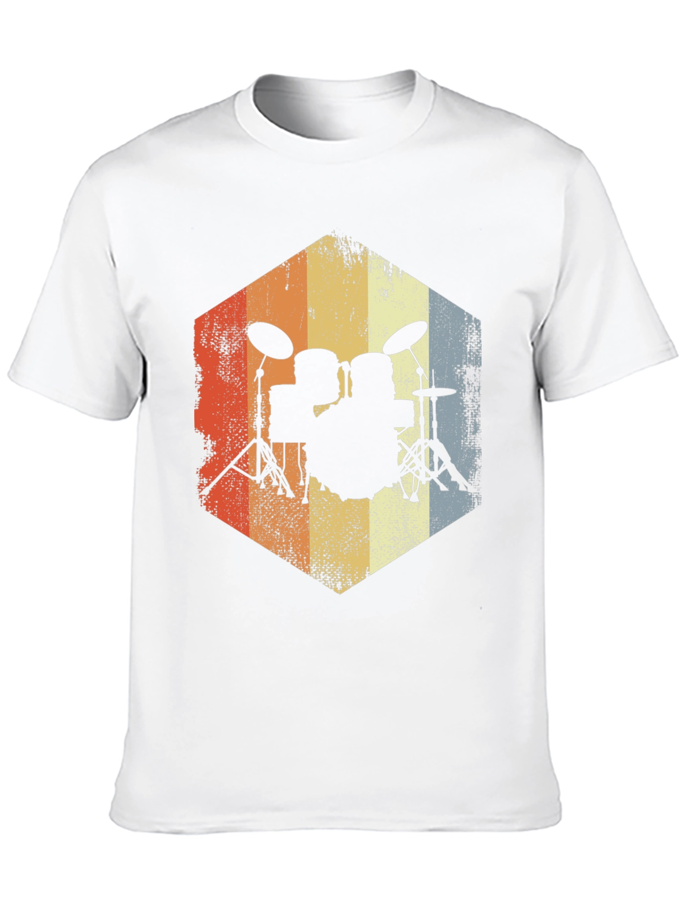 Retro Drum Set T-Shirt - Musician Tee