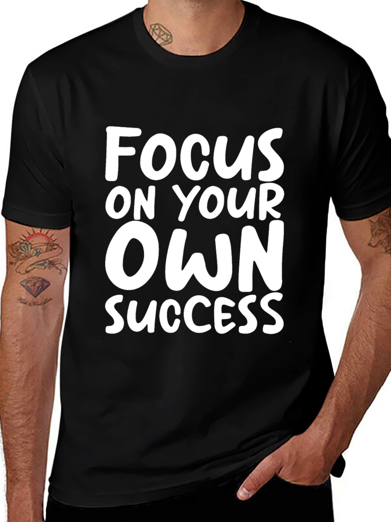 Focus On Your Own Success Black T-Shirt