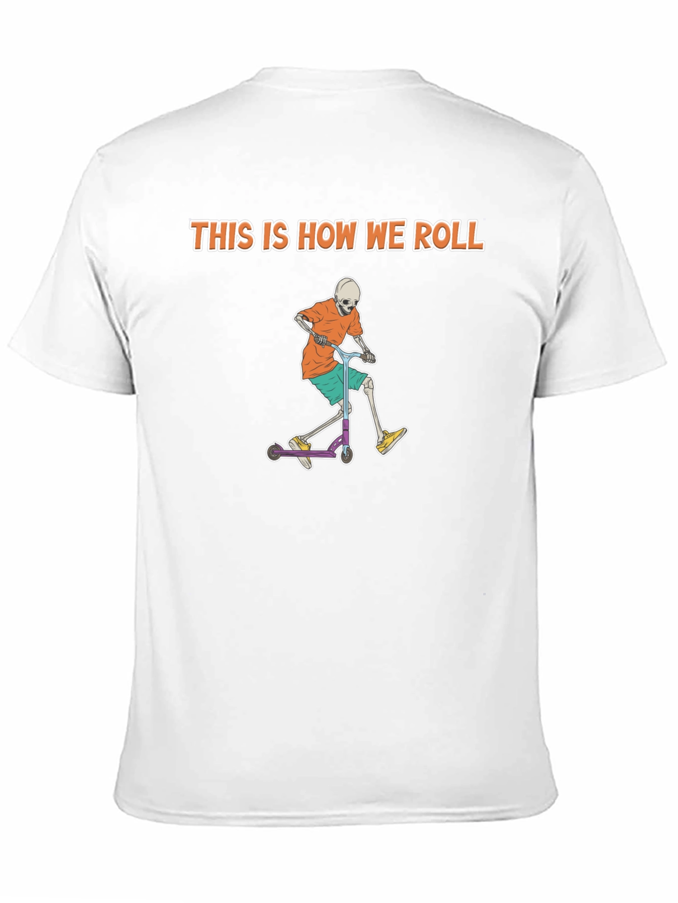 This Is How We Roll Skeleton Scooter Graphic Tee