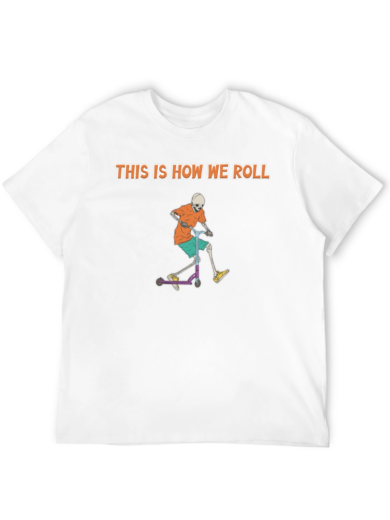 This Is How We Roll Skeleton Scooter Graphic Tee