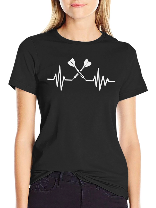 Darts Heartbeat Graphic Tee - Black