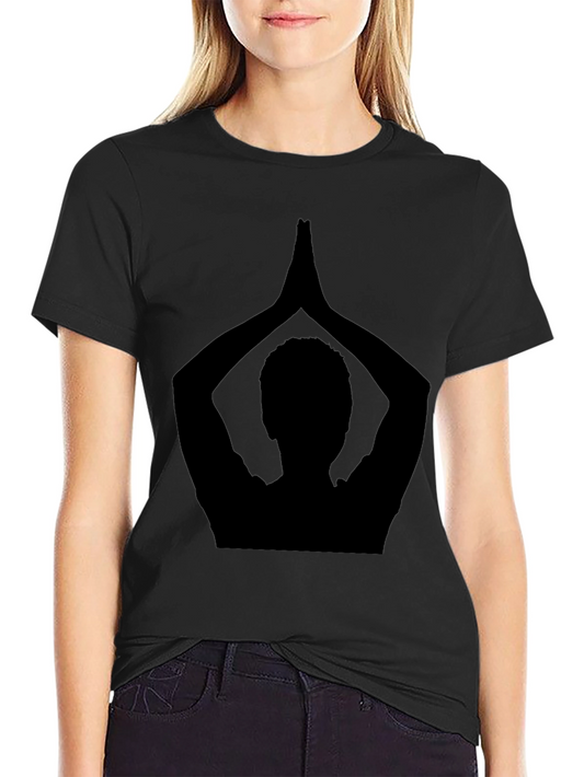 Namaste Yoga Pose Black Graphic T-Shirt