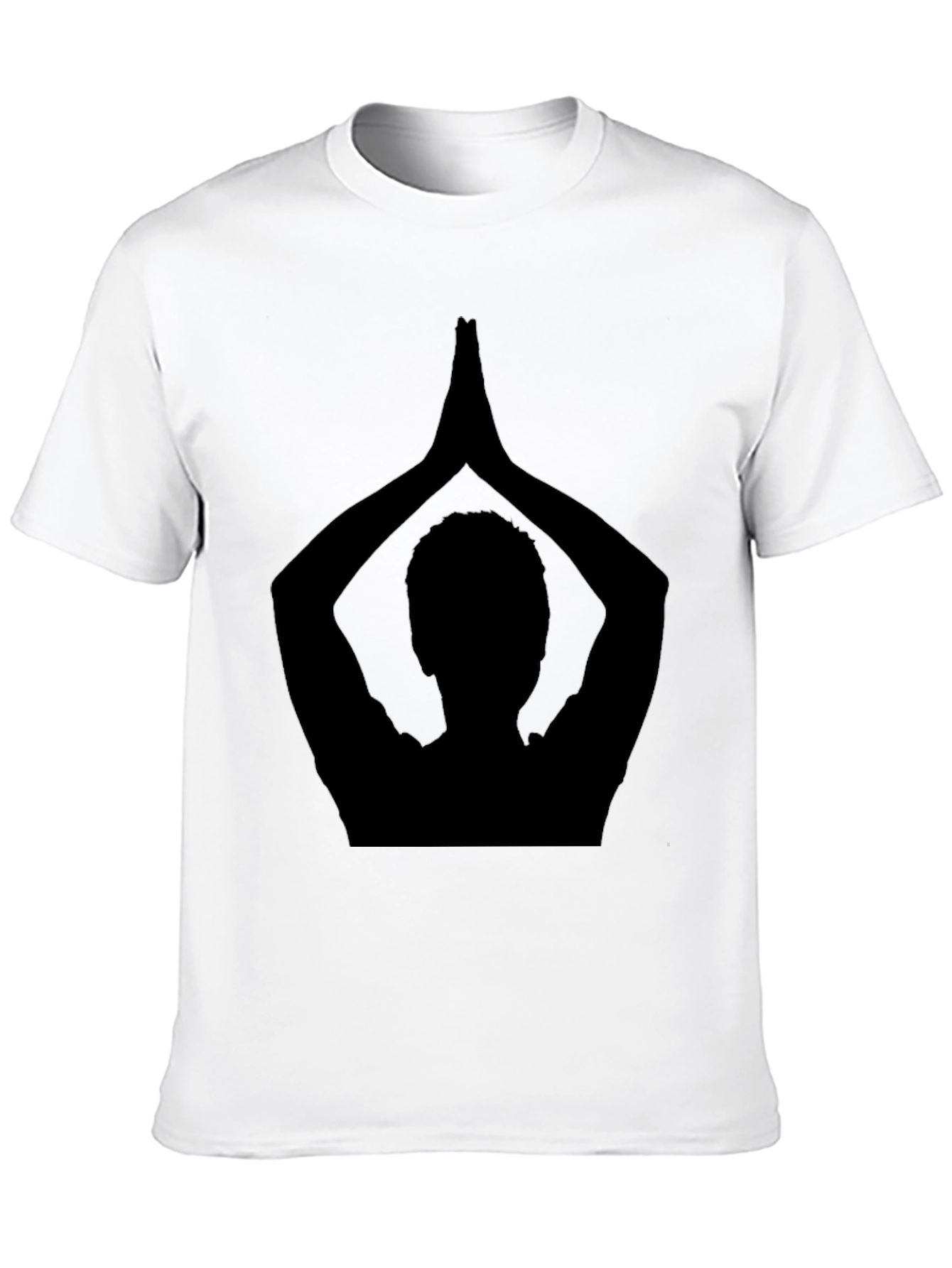 Namaste Yoga Pose Black Graphic T-Shirt