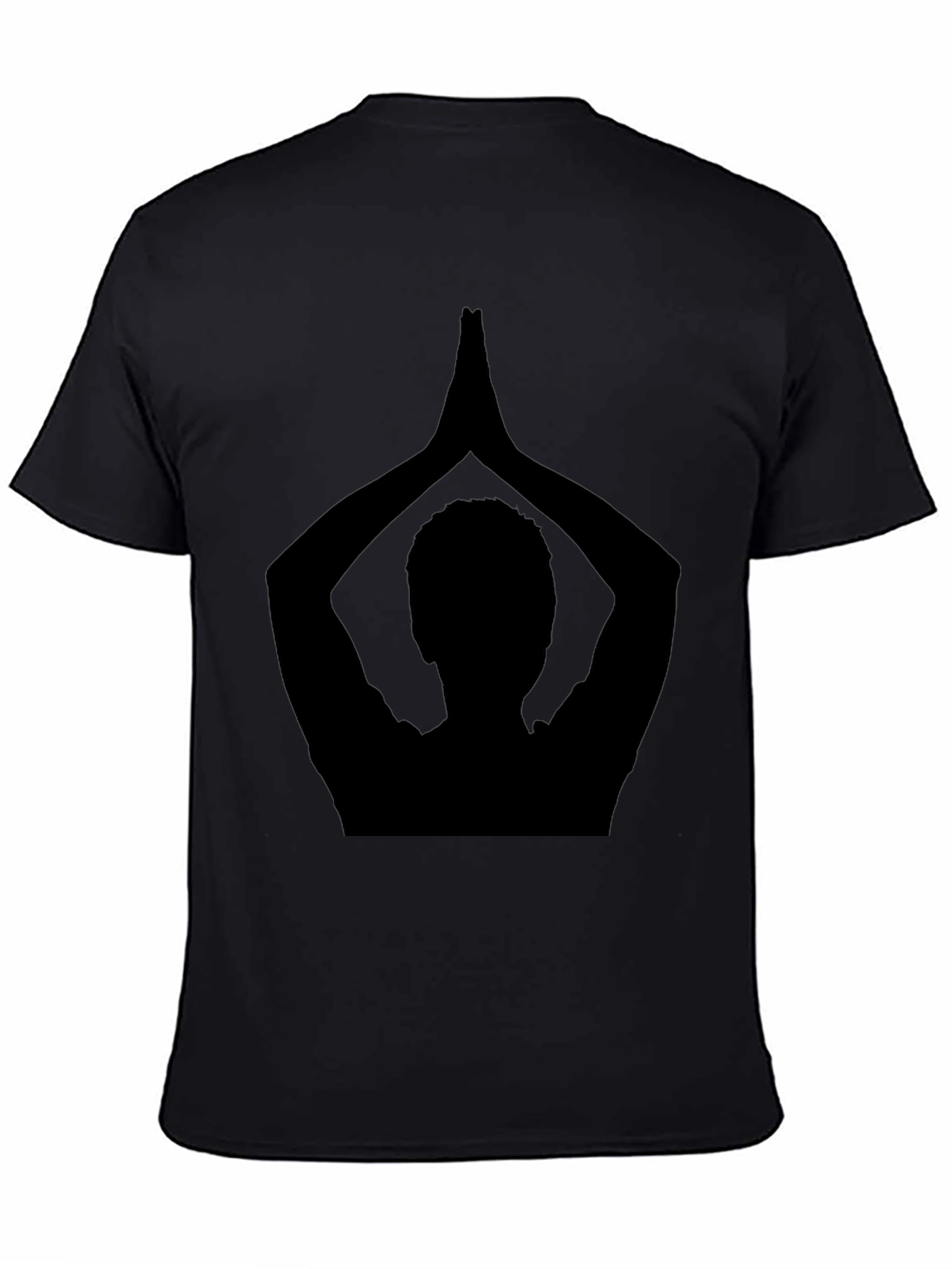 Namaste Yoga Pose Black Graphic T-Shirt