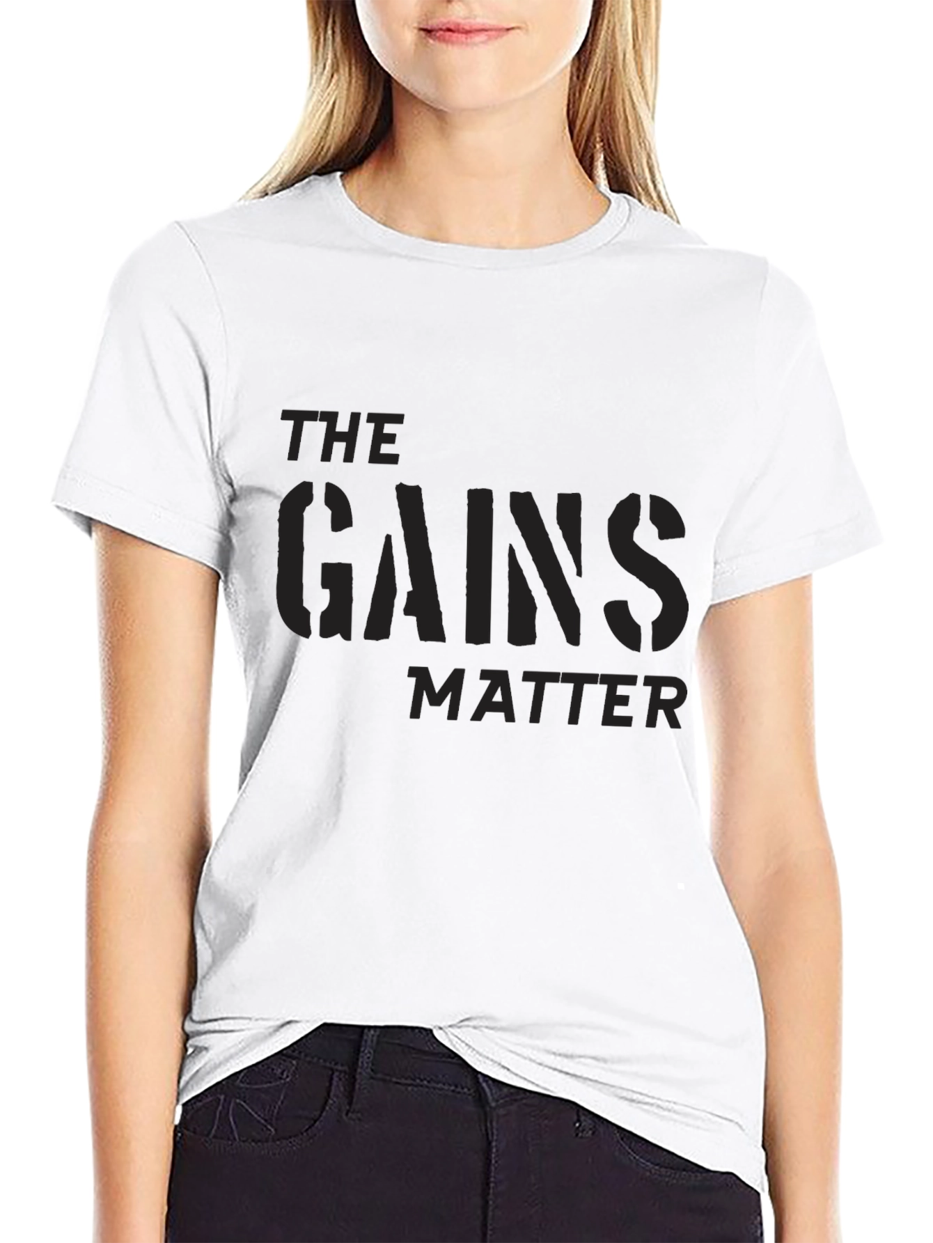 The Gains Matter Graphic Tee - Gym Motivation