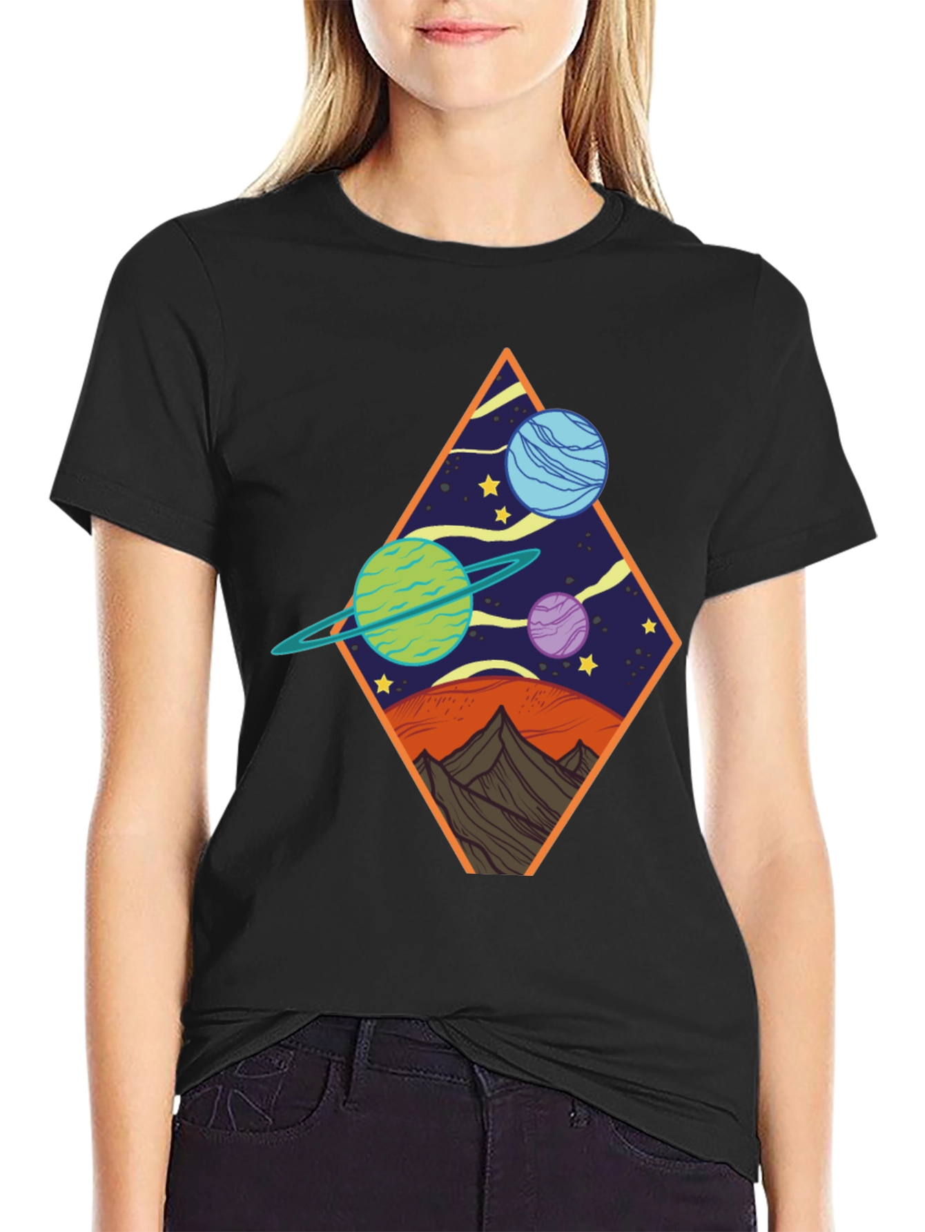 Cosmic Diamond Black Tee