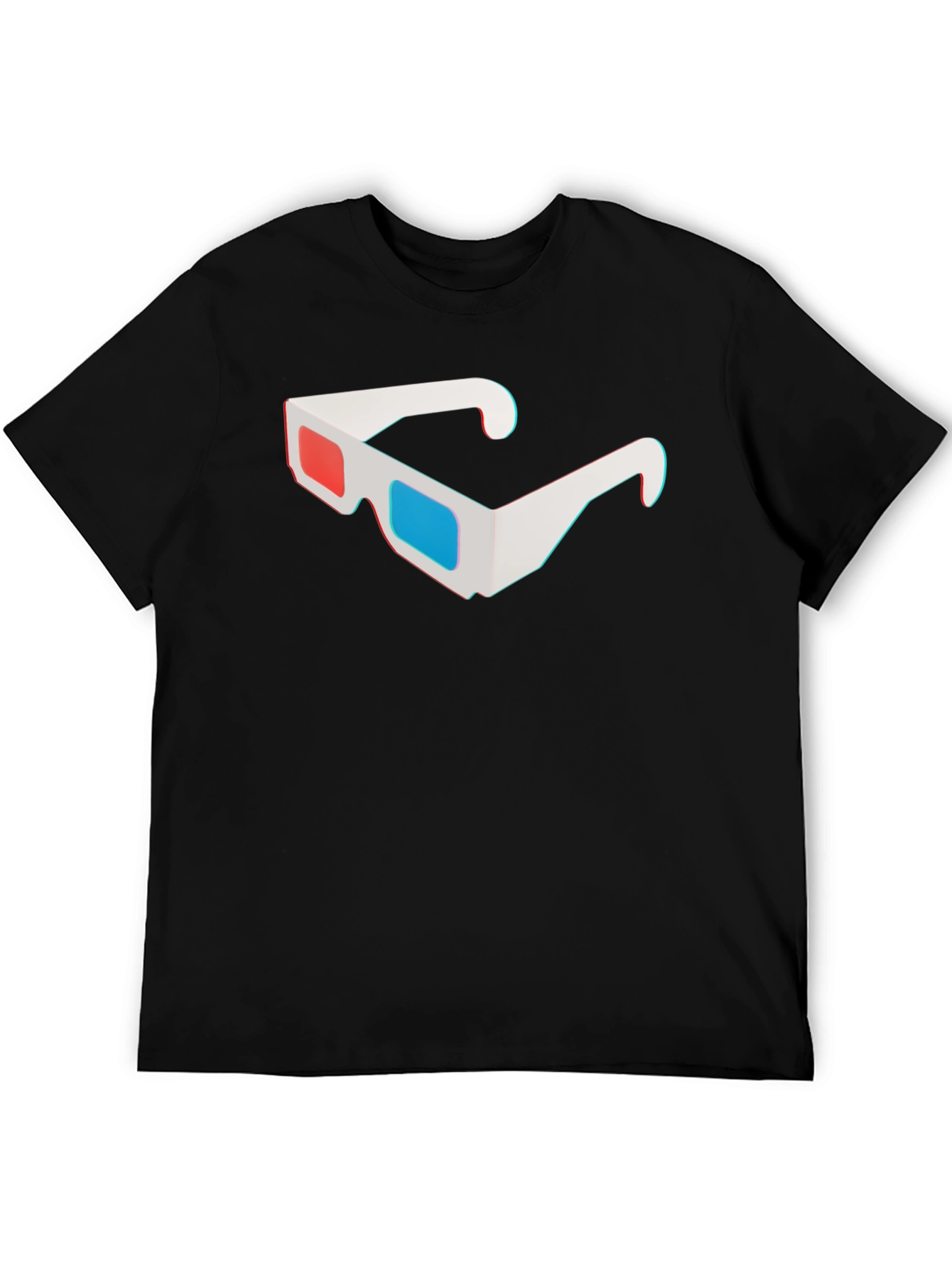 3D Glasses Graphic Tee - Classic Retro Style Shirt