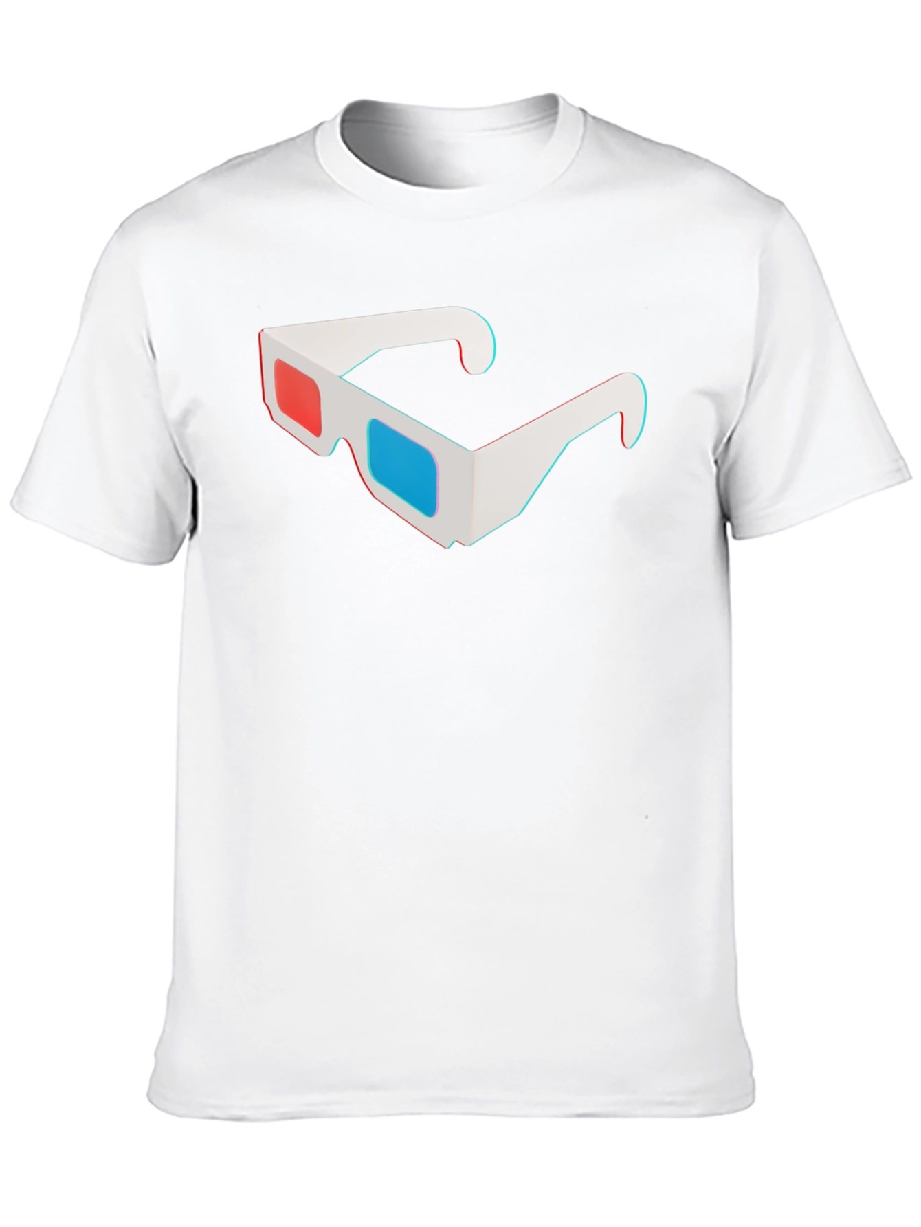 3D Glasses Graphic Tee - Classic Retro Style Shirt
